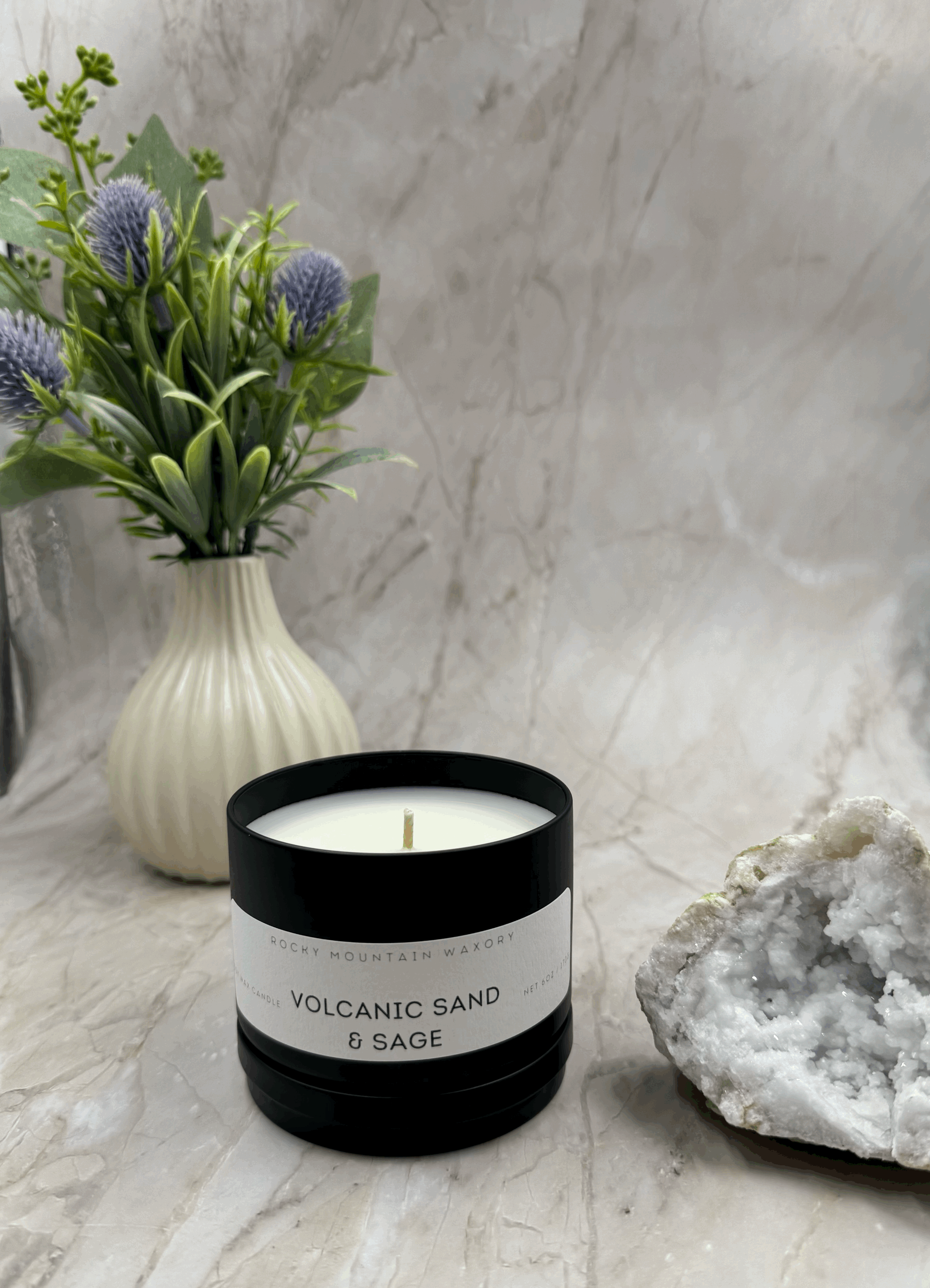 Volcanic Sand & Sage - 6 oz Candle Tin