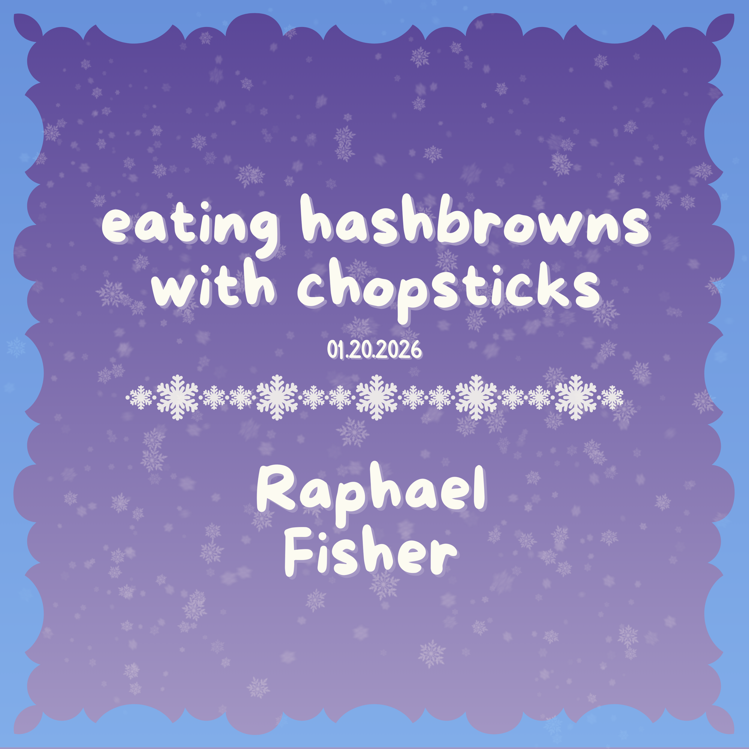 Eating hashbrowns with chopsticks