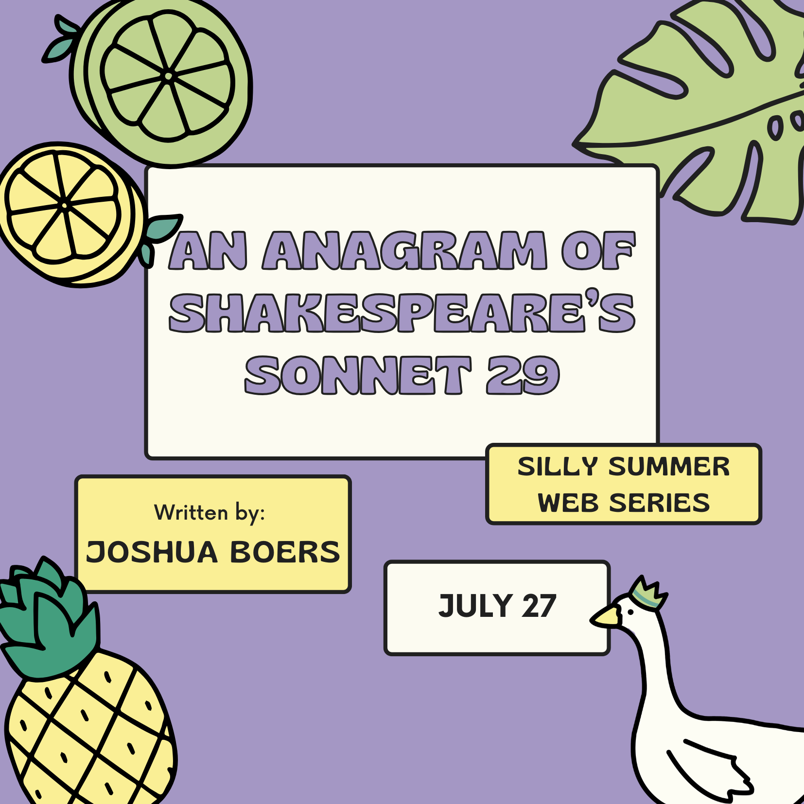 An Anagram of Shakespeare’s Sonnet 29