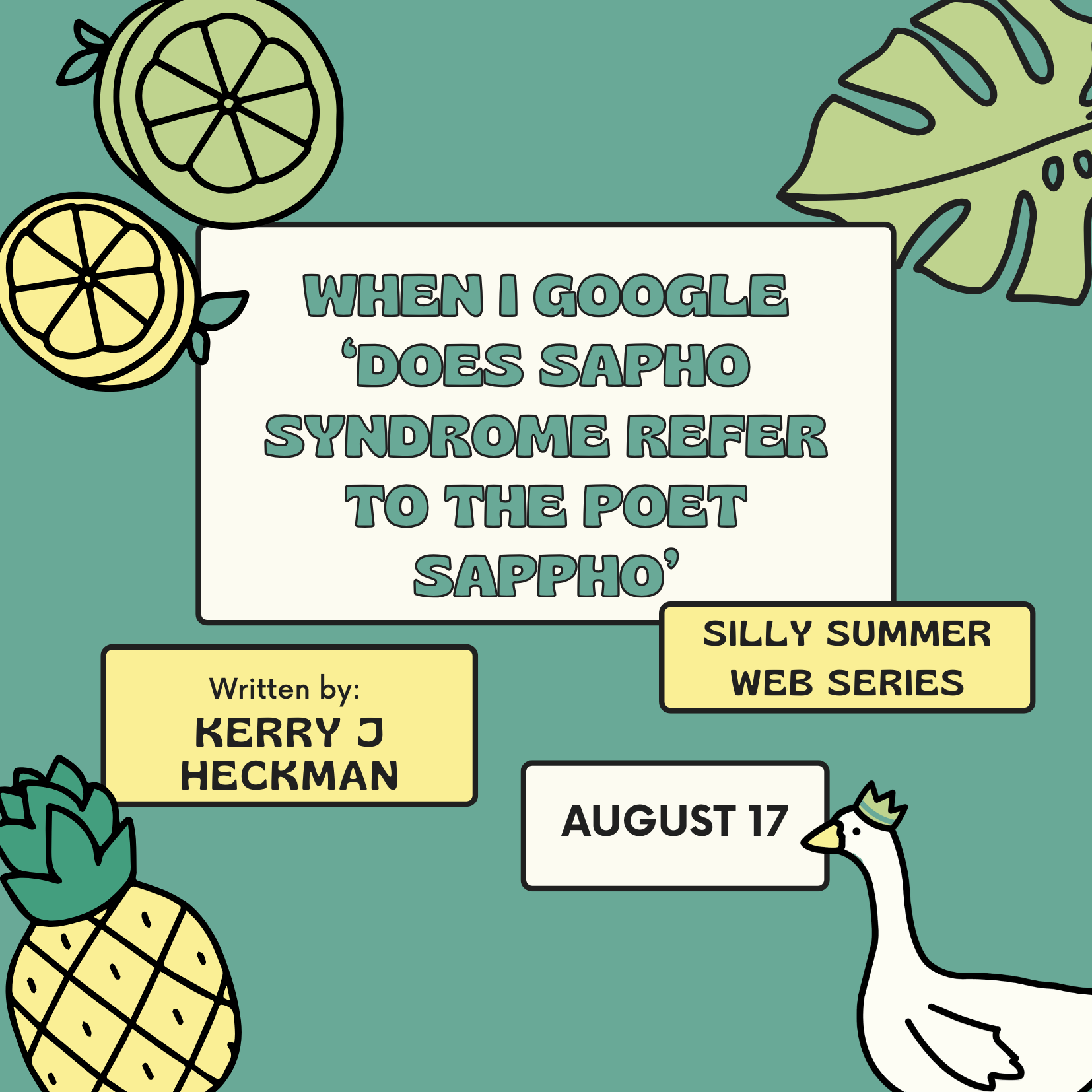 when I google ‘does SAPHO syndrome refer to the poet Sappho’