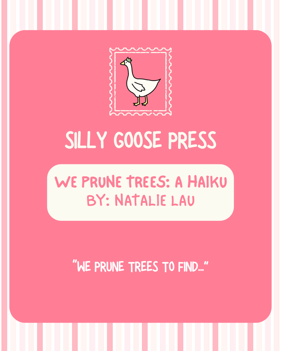 We Prune Trees: A Haiku
