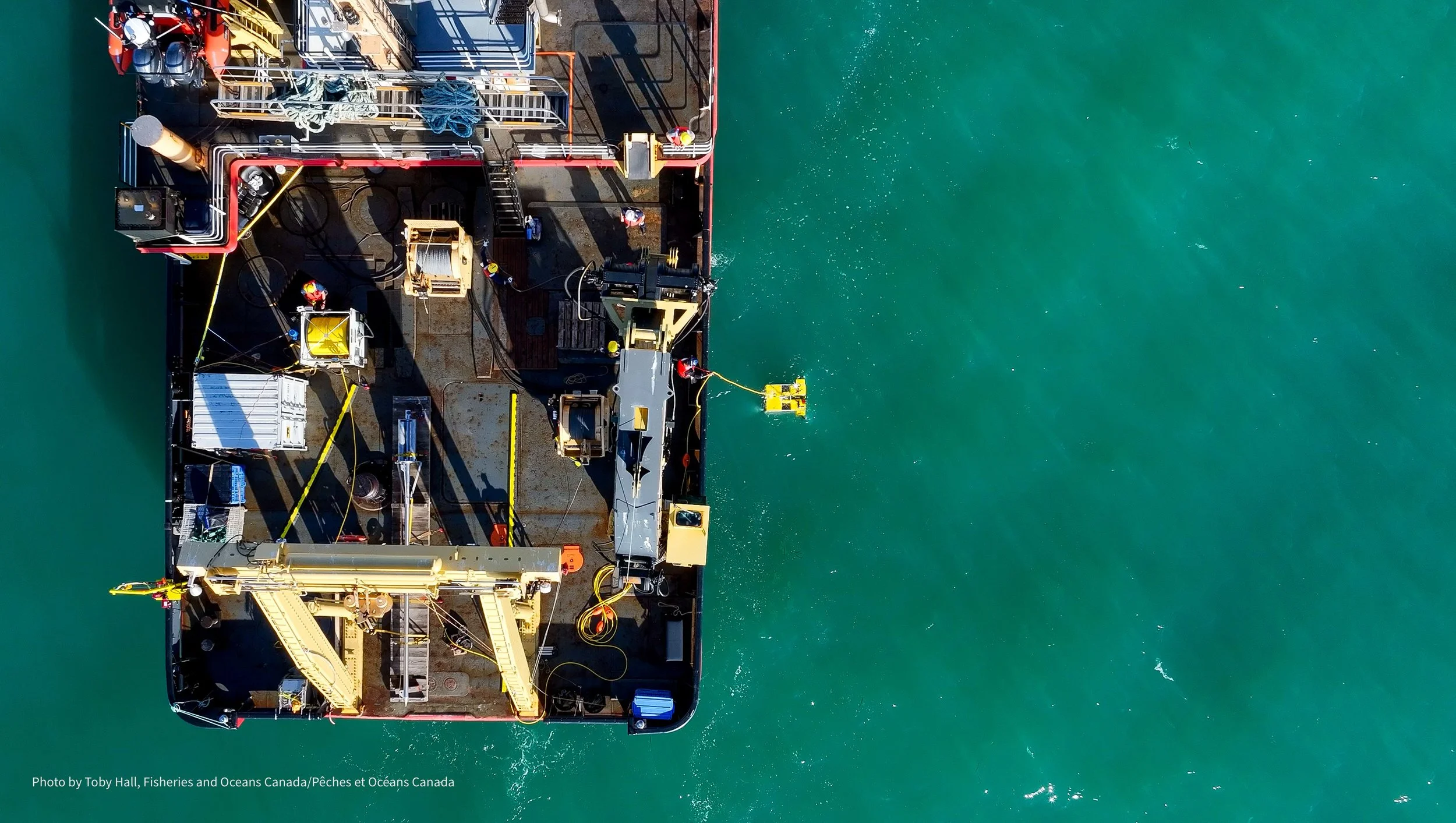 ROV diving from CCGS J.P. Tully