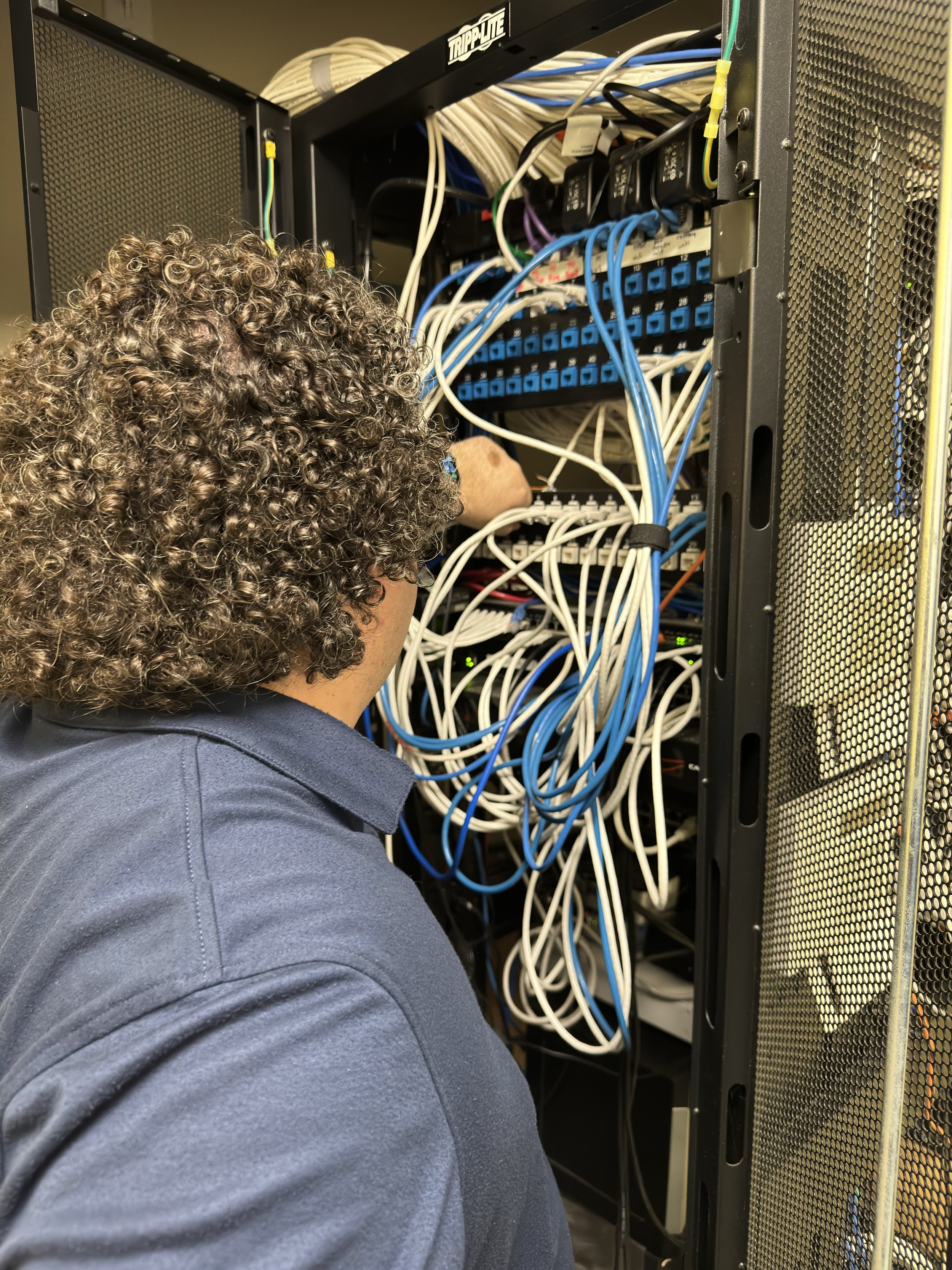  Tony works on a complex set of ethernet switches in a server closet. 