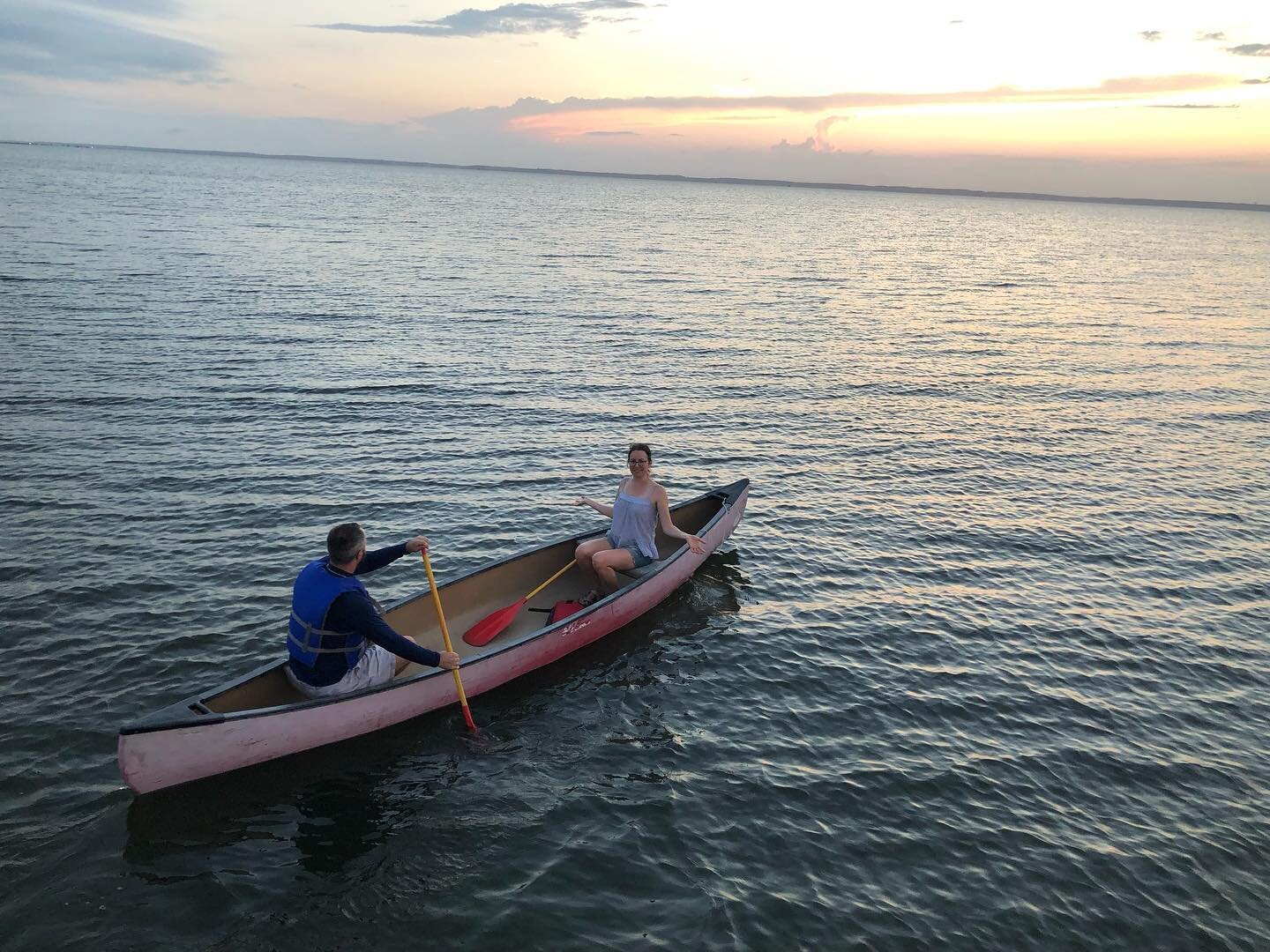 Sunset paddle, thanks for the canoe ride!