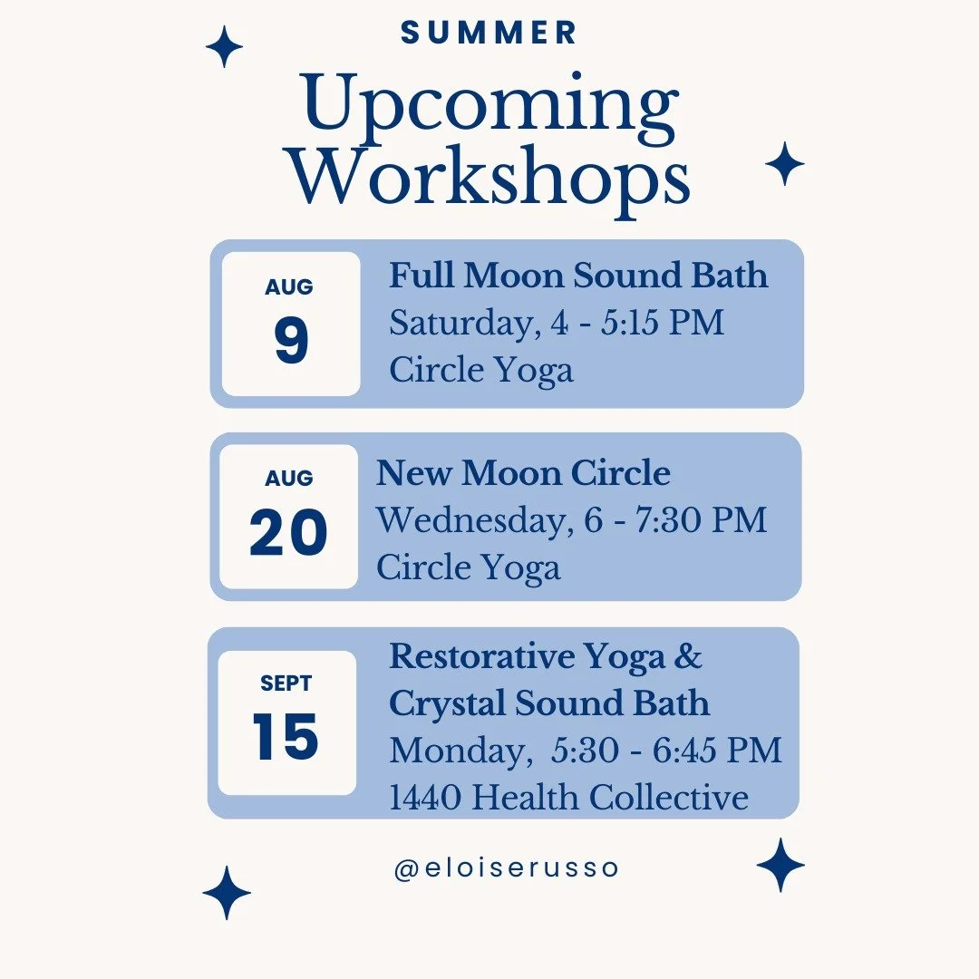Sound Bath, New Moon Circle, and Restorative Yoga &amp; Crystal Sound Bath in August and September ❤️ Links in bio, and learn more @circleyogadc and @1440health_collective