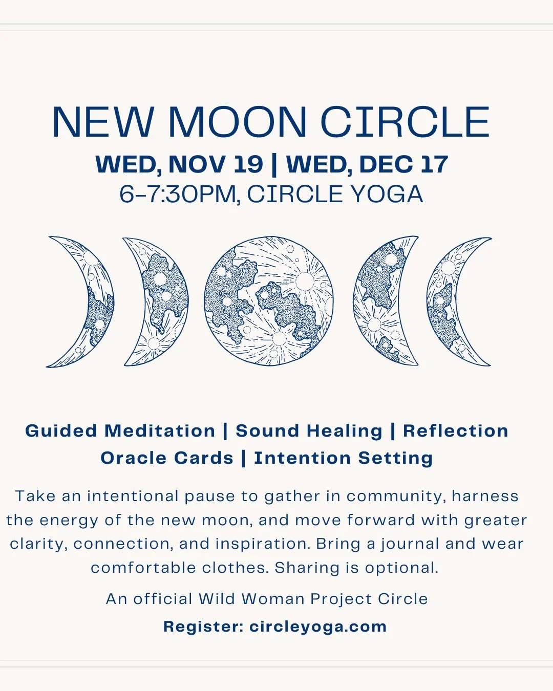 Since launching monthly new moon circles earlier this year, I've become so much more in tune with the cycles of the moon, and my own ebbs and flows. I'm so grateful to gather in community each month to take time to reflect, explore, and set an intent