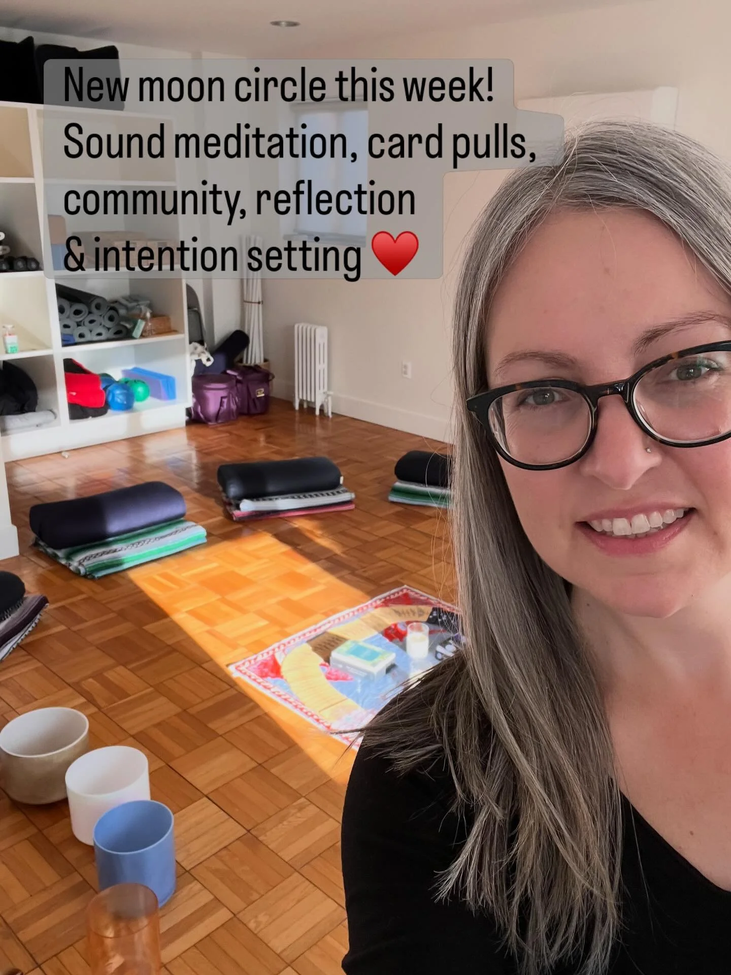 One of my favorite gatherings each month - a time to check-in, get quiet, and listen to what&rsquo;s coming up so we can celebrate / grieve / shift / explore / be present with our lives and so much more &hearts;️ #newmooncircle @circleyogadc @thewild
