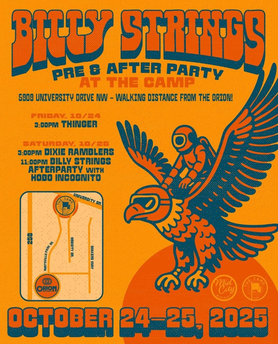 Billy Strings weekend is upon us! Check out our lineup of pre & after parties!
🎸Friday, 10/24
3:00pm Thinger Pre-Party
🎸Saturday, 10/25
3:00pm Dixie Ramblers Pre-Party
11:00pm Hobo Incognito Afterparty
Of course, we'll be hanging ou