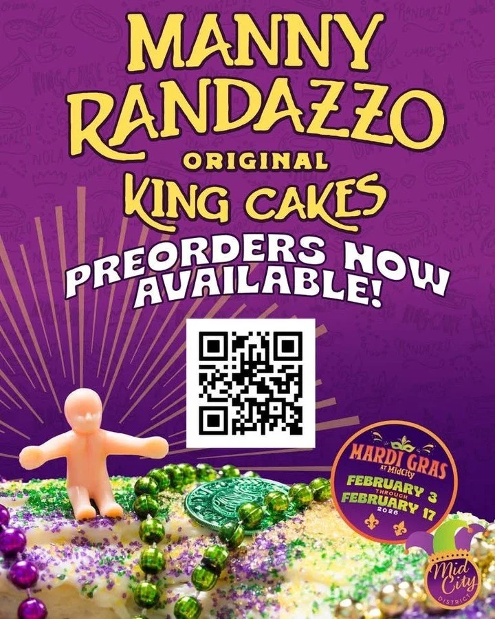 📣👑STRAIGHT FROM NEW ORLEANS, Manny Randazzo's King Cakes are now for sale during Mardi Gras! We have them FRESH every week at The Camp!⁠
⁠
🔗Place your order now through the #linkinbio⁠
⁠
➡️How to order:⁠
1. Click the link in our bio⁠
2. Choose Tra