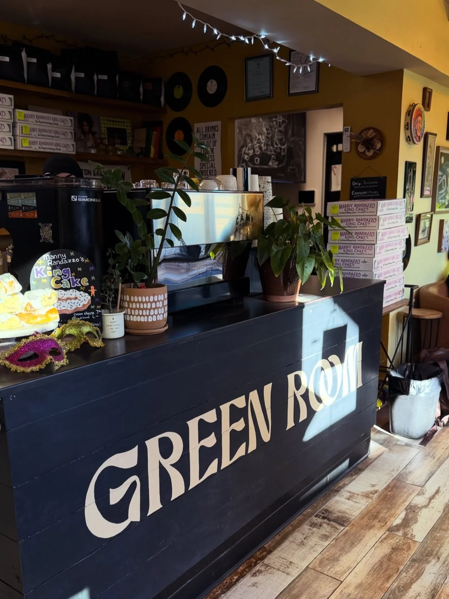 🍸☕️The Greenroom is open late every weekend for espresso martinis and coffee! They&rsquo;re also serving up slices of King Cake. 😋 Whole king cakes are also available for purchase while supplies last this weekend!! No preorder necessary 👑