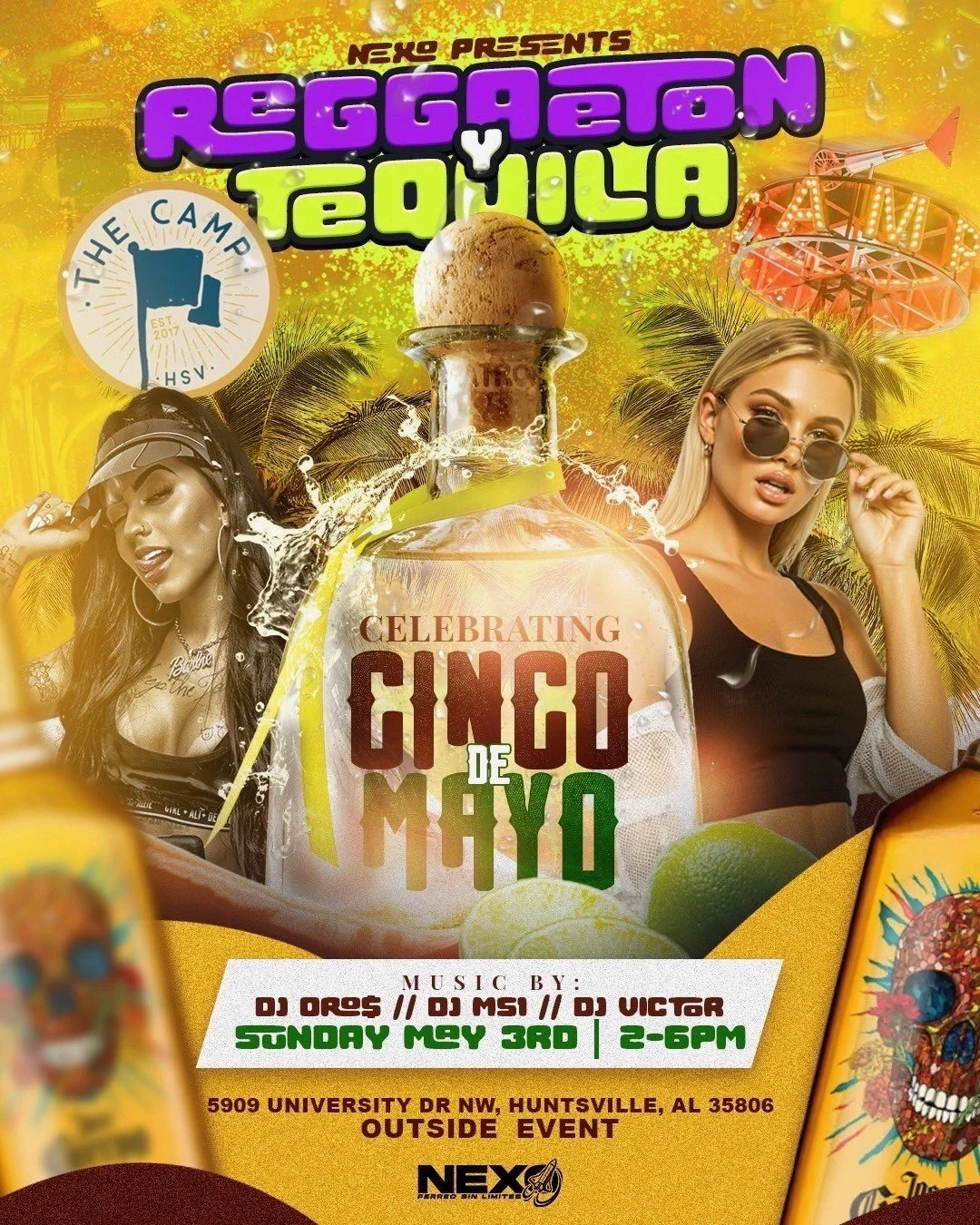 🪇The Cinco de Mayo party continues with Reggaeton y Tequila on Sunday, May 3 from 2-6pm - presented by Nexo. 🍋&zwj;🟩 

Music by:
🎶DJ Dro$
🎶DJ MSI
🎶DJ Victor

Tickets are $20 and available through the #linkinbio or at the door!

https://www.tick