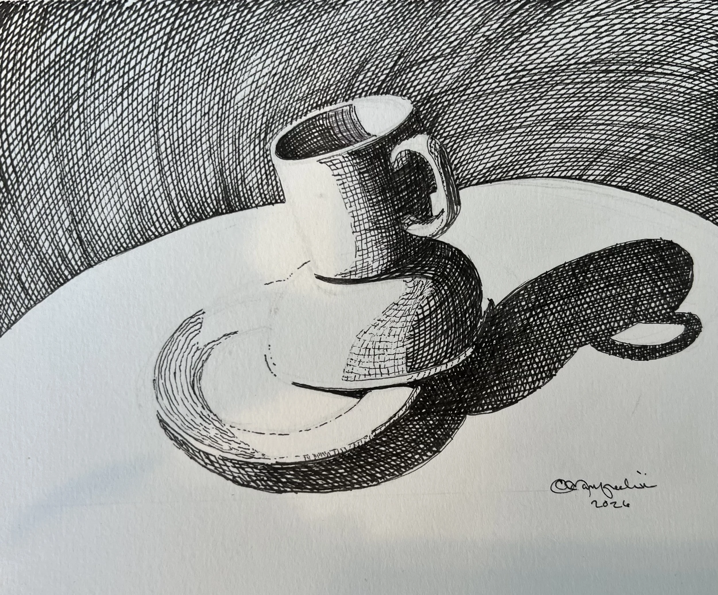 Cup, bowl, sauce by Catherine Cohen
