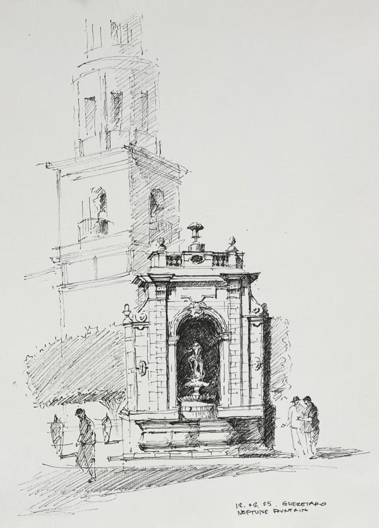 Neptune Fountain, Gueretaro, Mexico