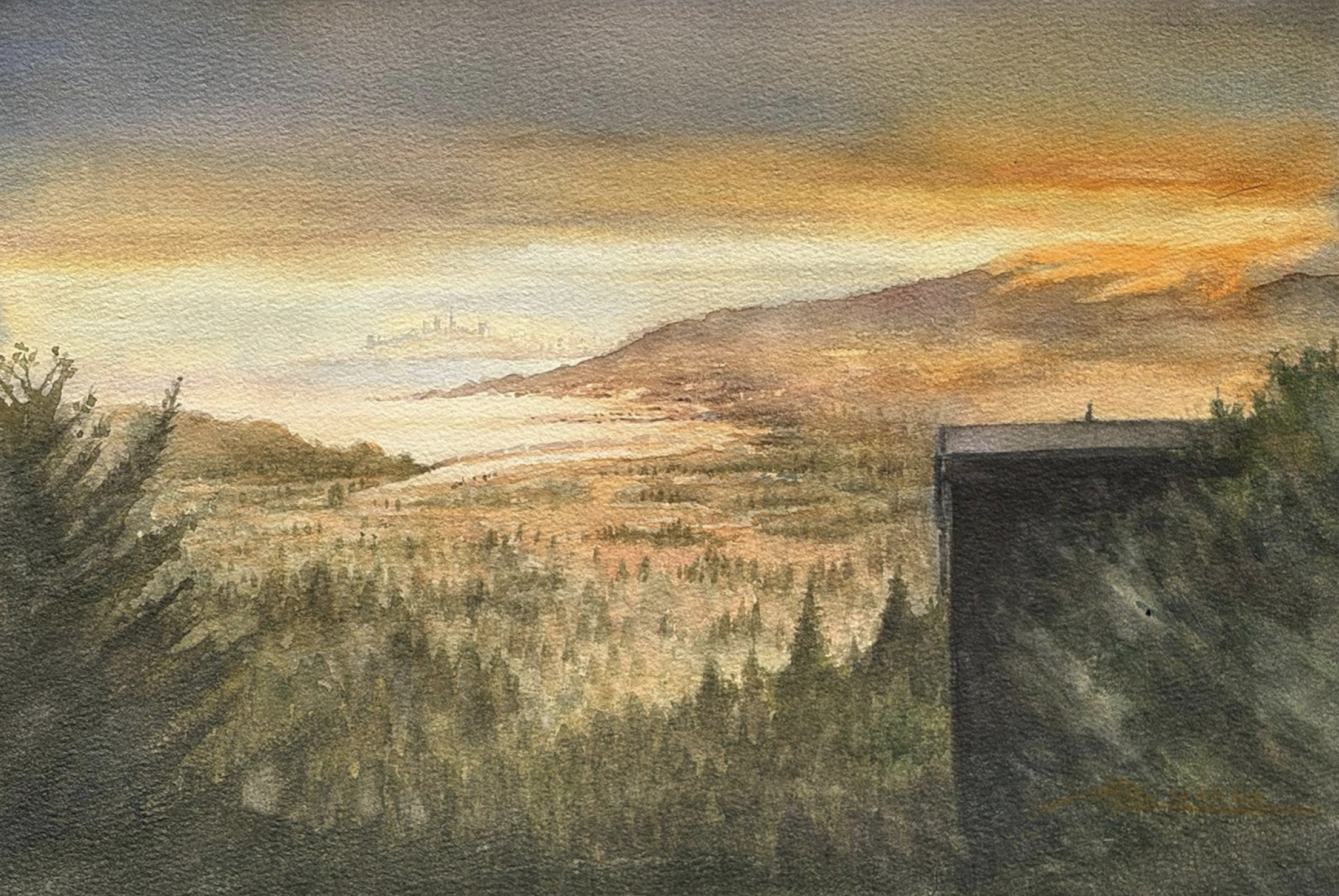 Sunset over the bay, Mill Valley