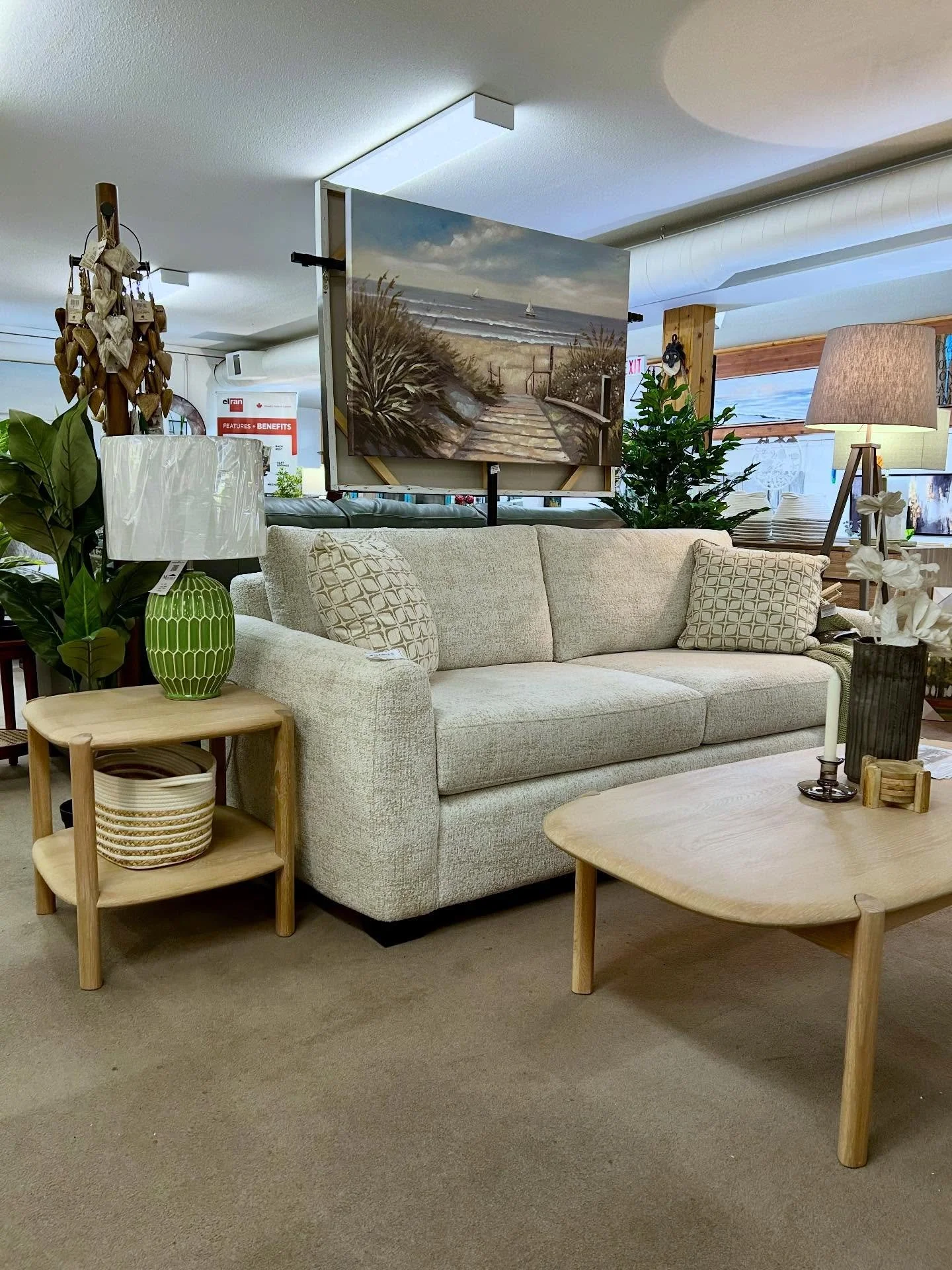Tired of the rain ☔️ and looking for a #cozy retreat? Check out our #beachvibes #livingroom #theme courtesy of our friends at&hellip;

@lhhomeltd - &lsquo;Runway&rsquo; Coffee and End tables (light oak - finish)
@stylussofas - &lsquo;Briggs&rsquo; So