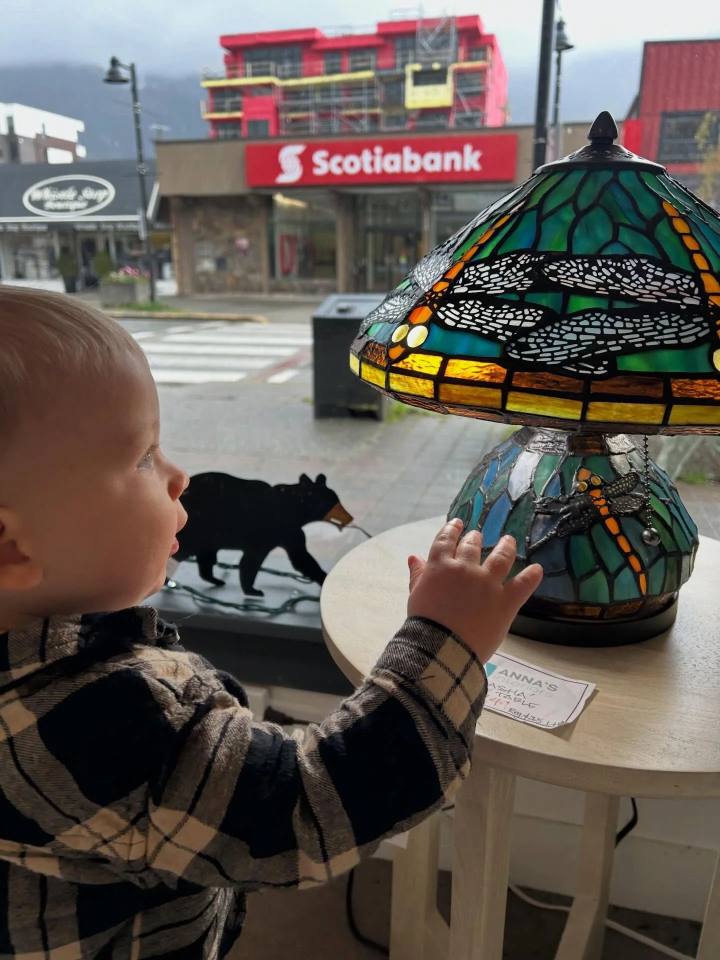 Ad some colourful light to your life with these beautiful Tiffany style lamps. Perfect to lift your spirits on a rainy day!! Baby Ezra approves!👌