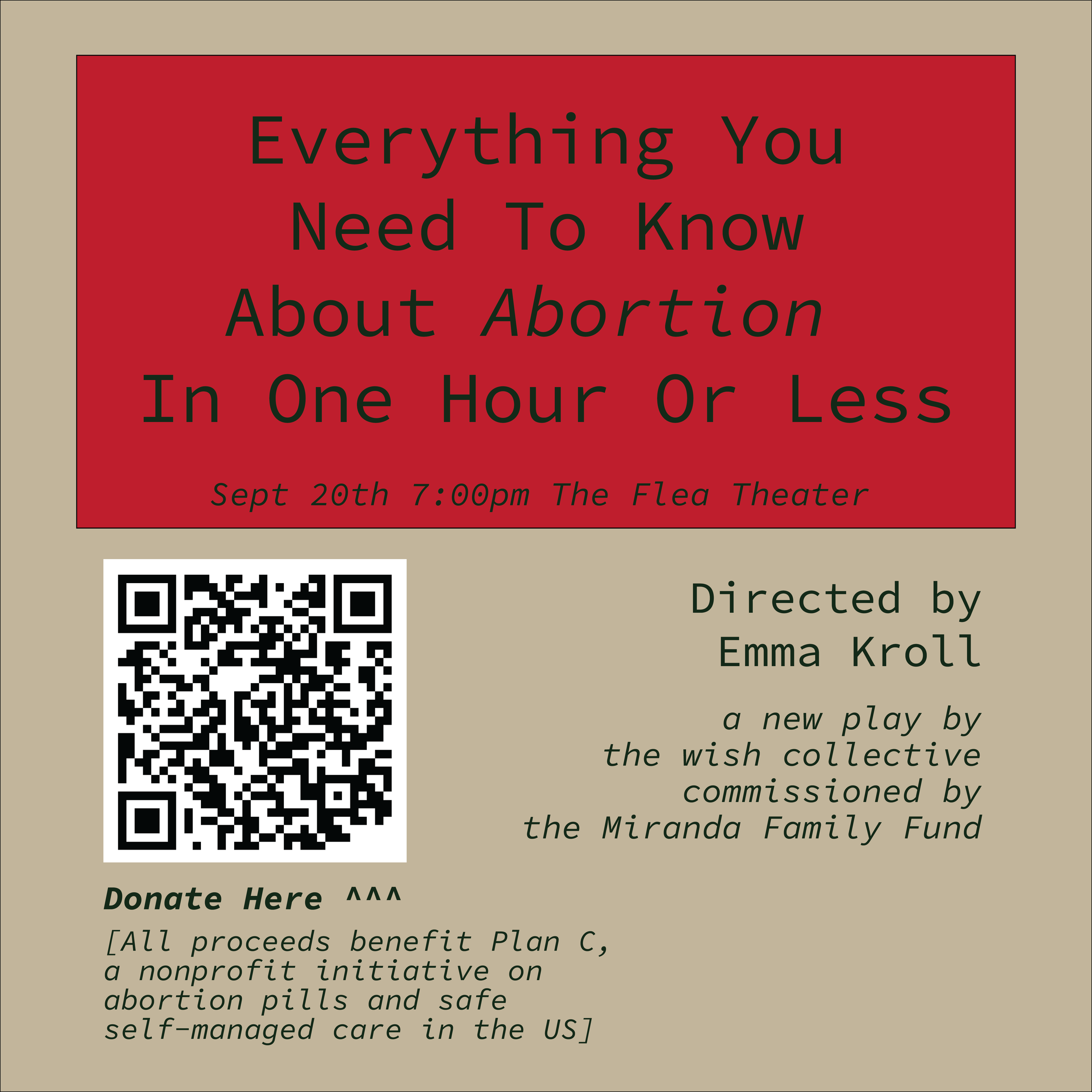 Guest Production: Everything You Need to Know About Abortion in One Hour or Less