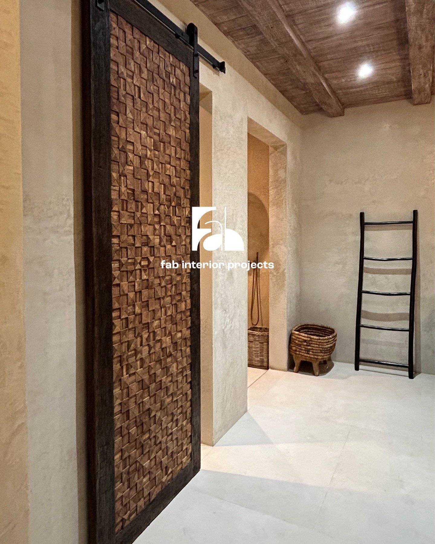 The story of one door. 
A monumental 2.4m sliding door, featuring an ironwood frame and a hand-laid teak bongo pattern.
From technical drawings to production in Java, every detail carefully considered. Now installed in a Caribbean villa, where crafts