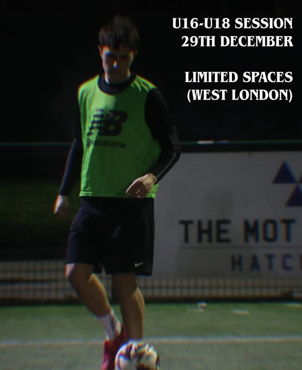 @altaelitefootball U16-U18 session ⚽️

29th December, West London, 4G pitch, 14:00-16:00 ⏰

Due to demand from this age group, they are excited to host a 2 hour, high intensity session to get younger players ready for their 2026 fixtures

Coach Demar