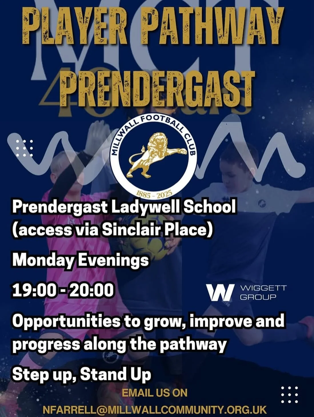 🫵 @millwall_mct Player Performance Pathway at Prendergast Primary School.

📧 Email: Nfarrell@millwallcommunity.org.uk

#pftrials #footballacademy #footballtrials #millwall #millwallfc