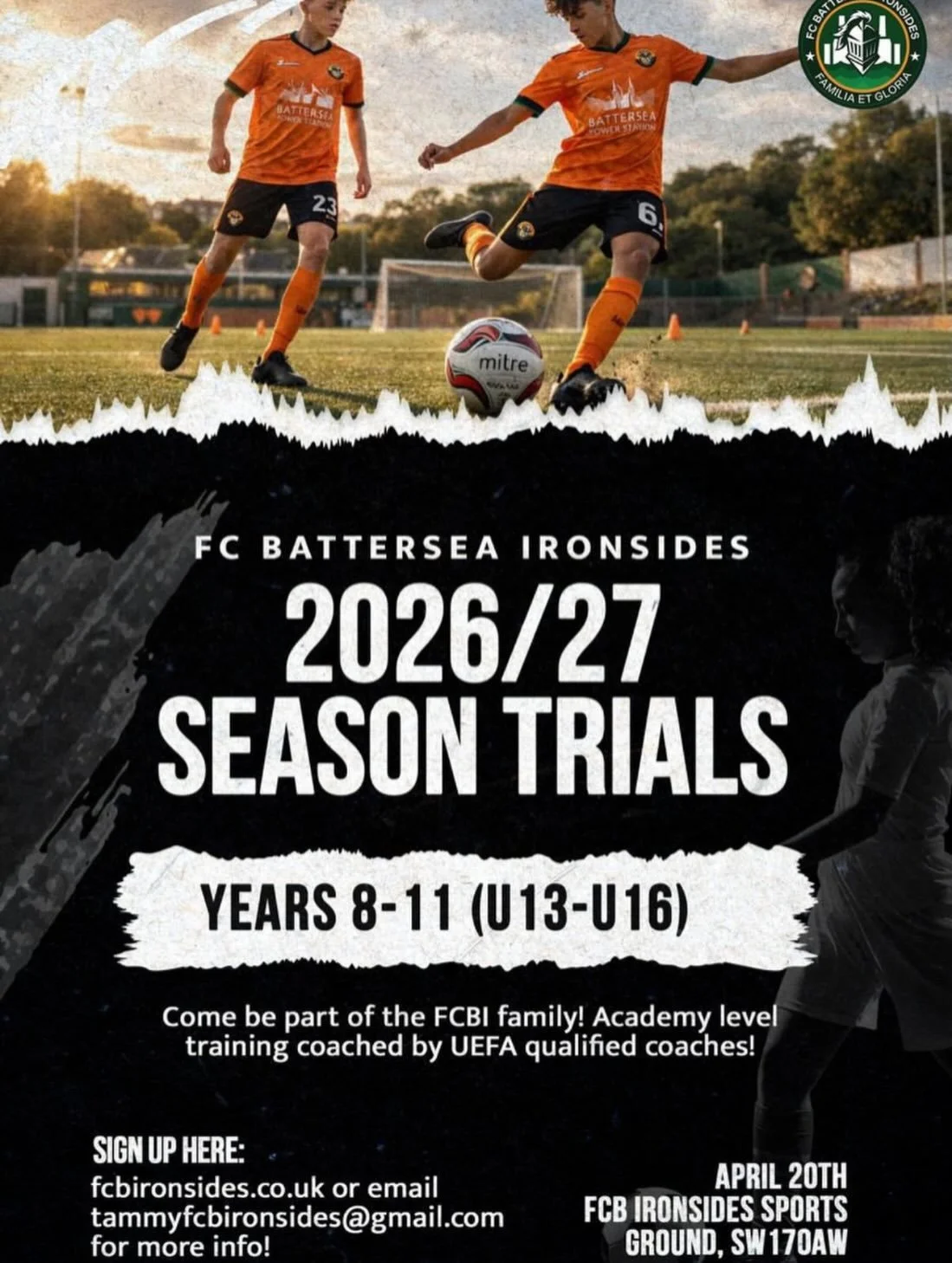 The one you&rsquo;ve all been waiting for, @fcbatterseaironsides 26/27 trials 🙌⚽️

If you&rsquo;re U13-U16 next season register for your spot now. Have you got what it takes? Link in their bio 📲

#footballtrials #footballacademy #pftrials