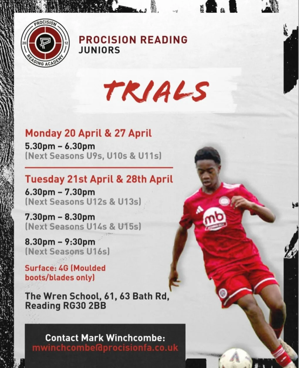 🗣PROCISION READING JUNIOR TEAMS 2026/27 ⚽️

Are you looking for a club for your child to join next season 👇

🏆 Competing in @jnrpremleague , @berksandbucksfa Cup &amp; @hampshire_fa ✔
🏃&zwj;♂️ 2 training sessions a week ✔️
⚽️ Training &amp; match