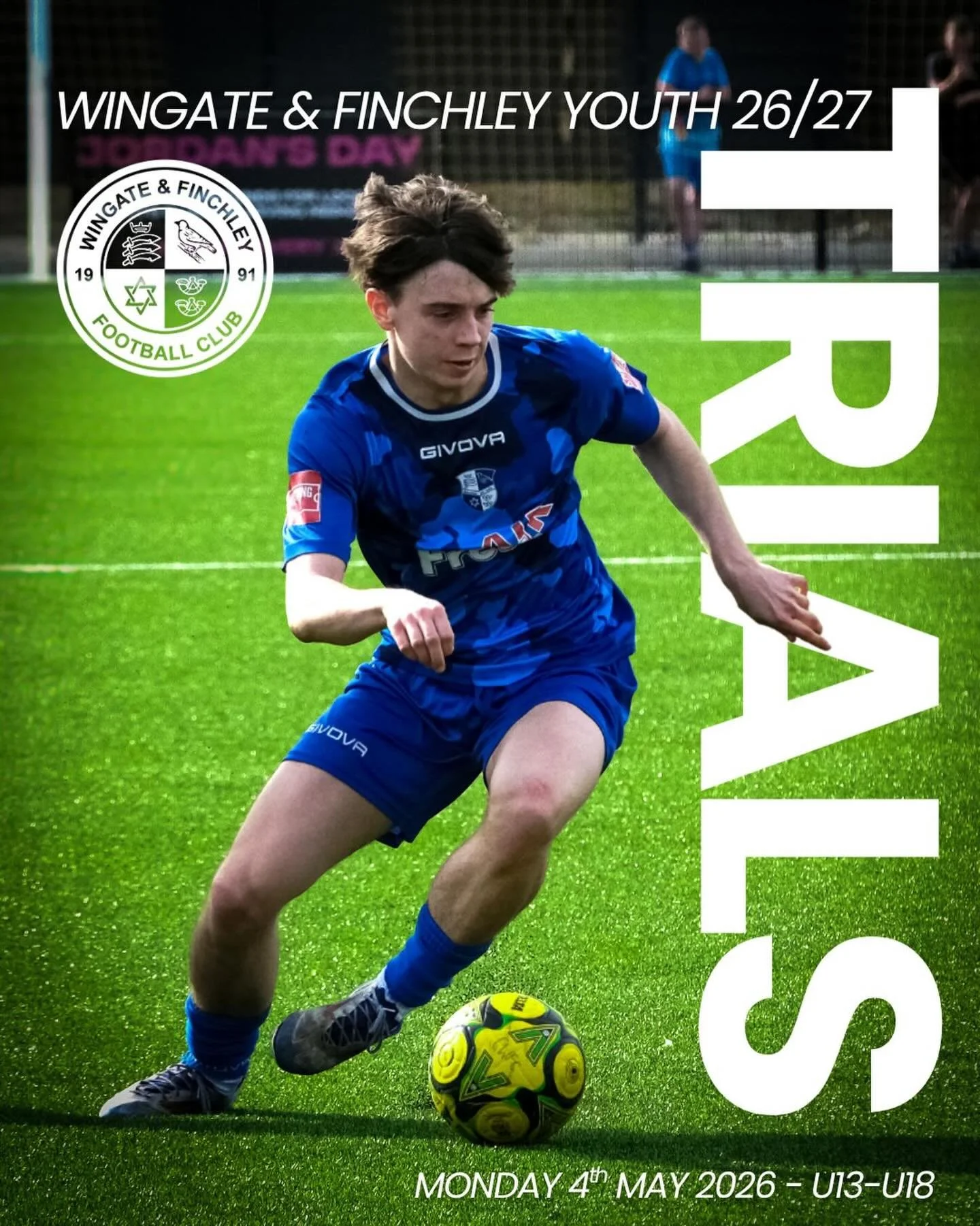 Wingate &amp; Finchley Youth Trials 2026/27 ⚽️

@wingatefinchley are excited to announce their upcoming youth team trials for the 2026/27 season

If you&rsquo;re looking to develop, compete and be part of a strong football environment, they would lov