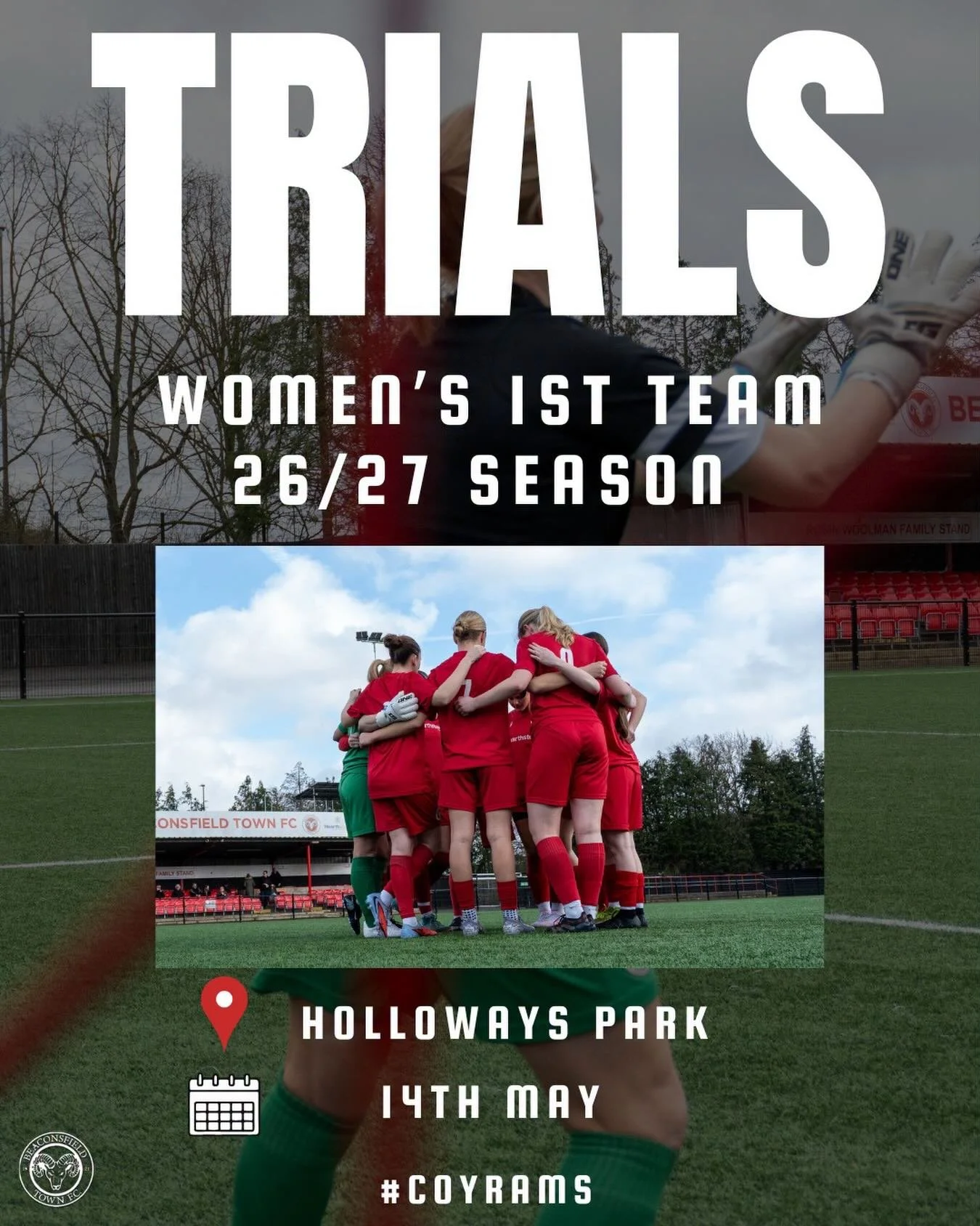 @beaconsfieldfc will host Women&rsquo;s first team trials at Holloways Park on 14th May. They are inviting players who want to test themselves and take the next step in their football journey.

All players wishing to attend must complete the registra