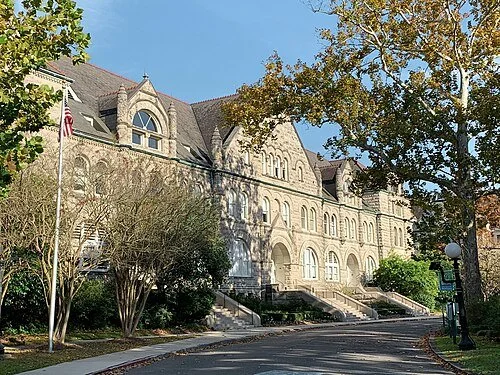 A photo of Tulane University's Gibson Hall, the oldest building on the Uptown campus