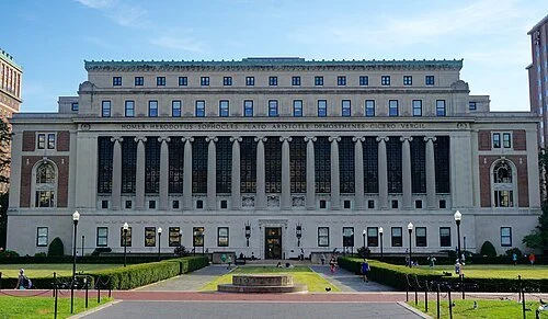 A photo of Butler Library at Columbia University