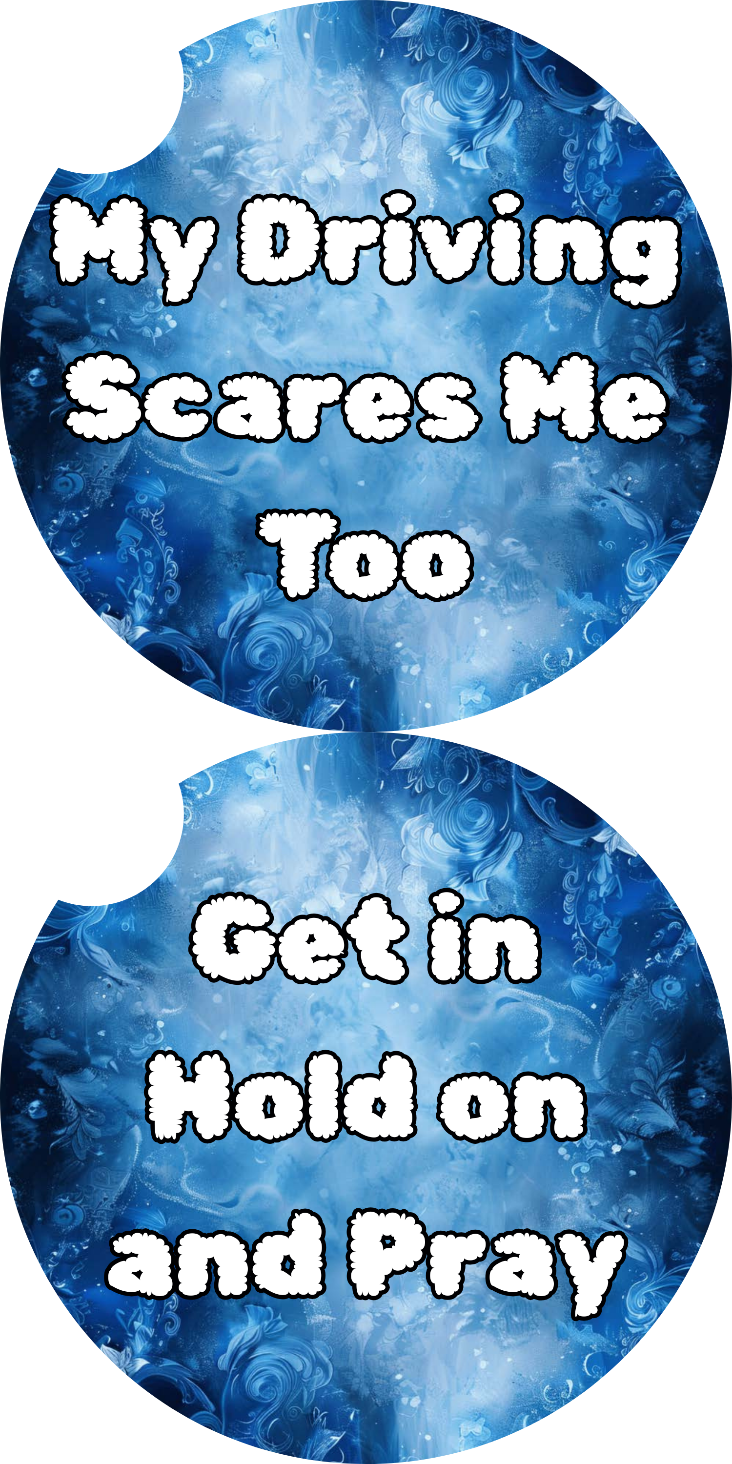 Driving Scares Me Too Blue Car Coaster Mockup.png