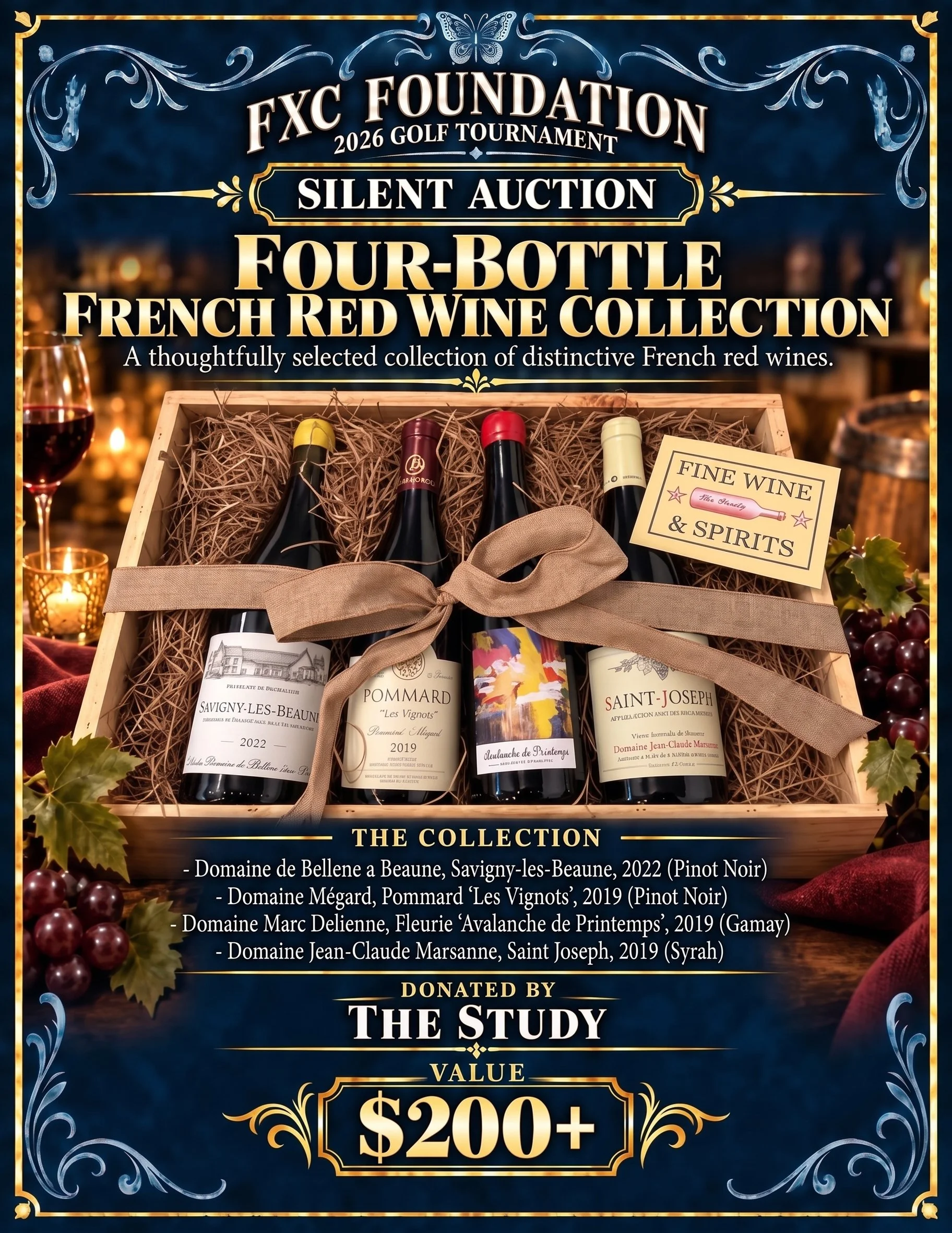 Four Bottle French Red Wine Collection