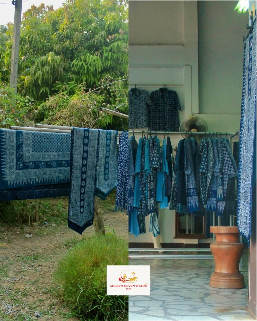 Mo hom, the indigo-dyed cloth of Phrae, is harvested, soaked, fermented, and dyed by hand in Ban Thung Hong, a village that has been perfecting this craft since the late 1700s. A hands-on experience worth the detour north and arrangeable through Gold