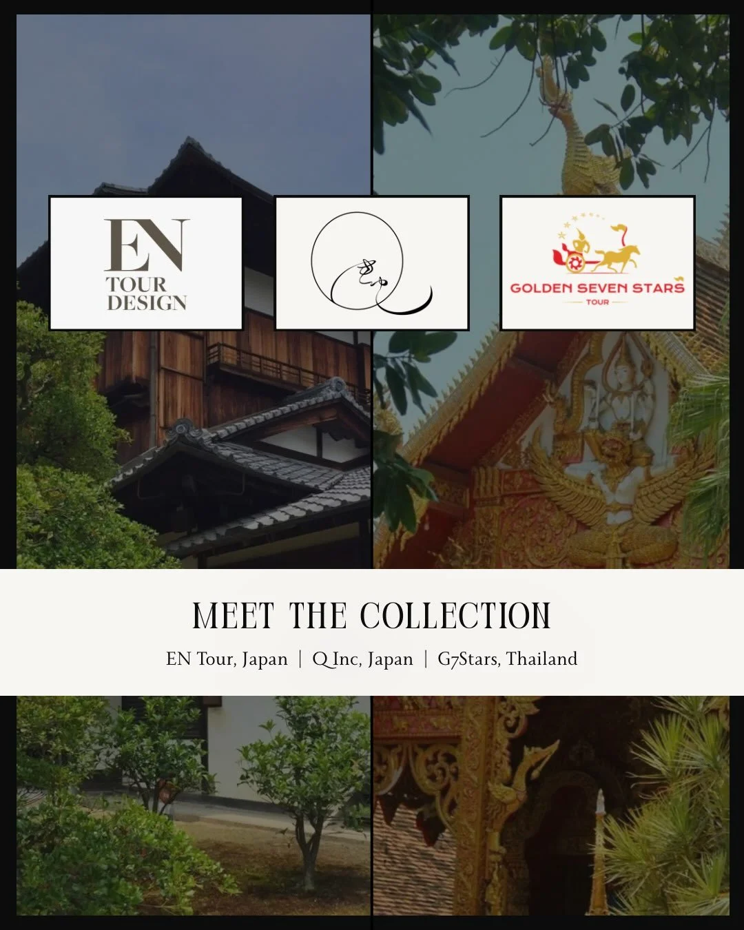 Meet the collection! At Komasa Collection we keep it small and curated, with just 3 specialized partners: EN Tour Design and Q Inc. in Japan, and G7Stars in Thailand. Like us, they&rsquo;re all small, family-owned, and founder-led, and keeping it thi
