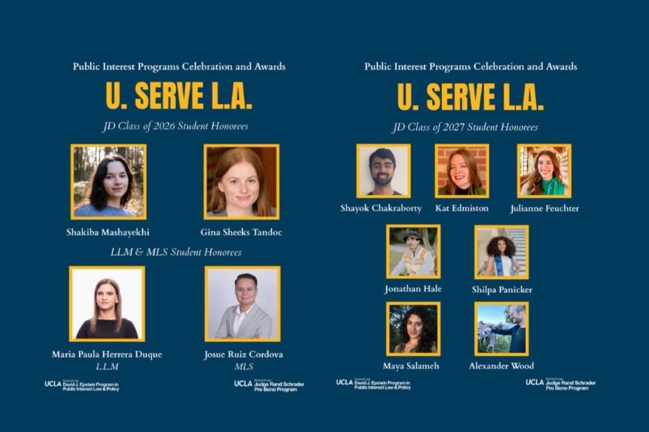 Our Pro Bono Student Honored with U Serve LA Award