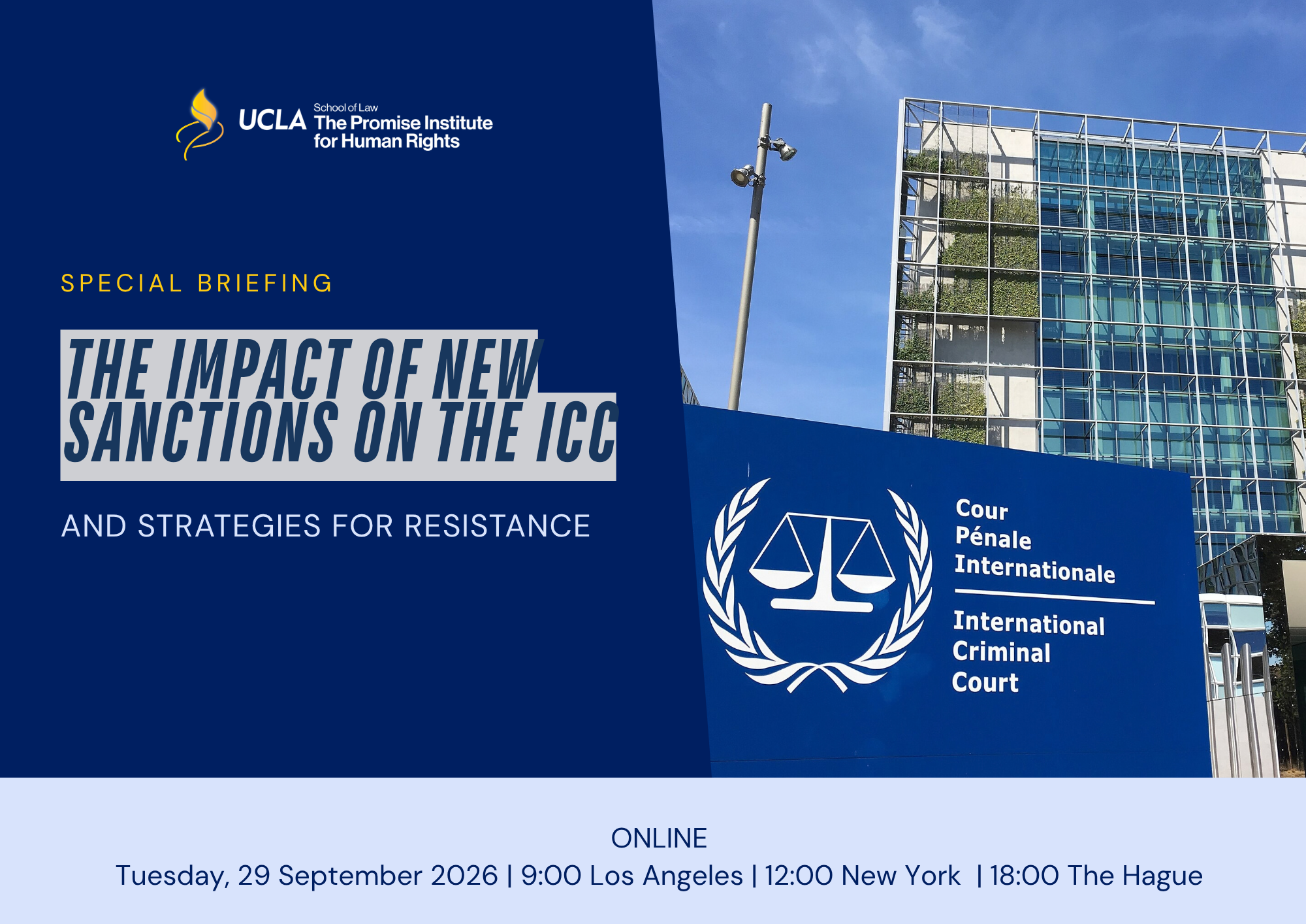 Special Briefing: The Impact of New ICC Sanctions and Strategies for Resistance&nbsp;