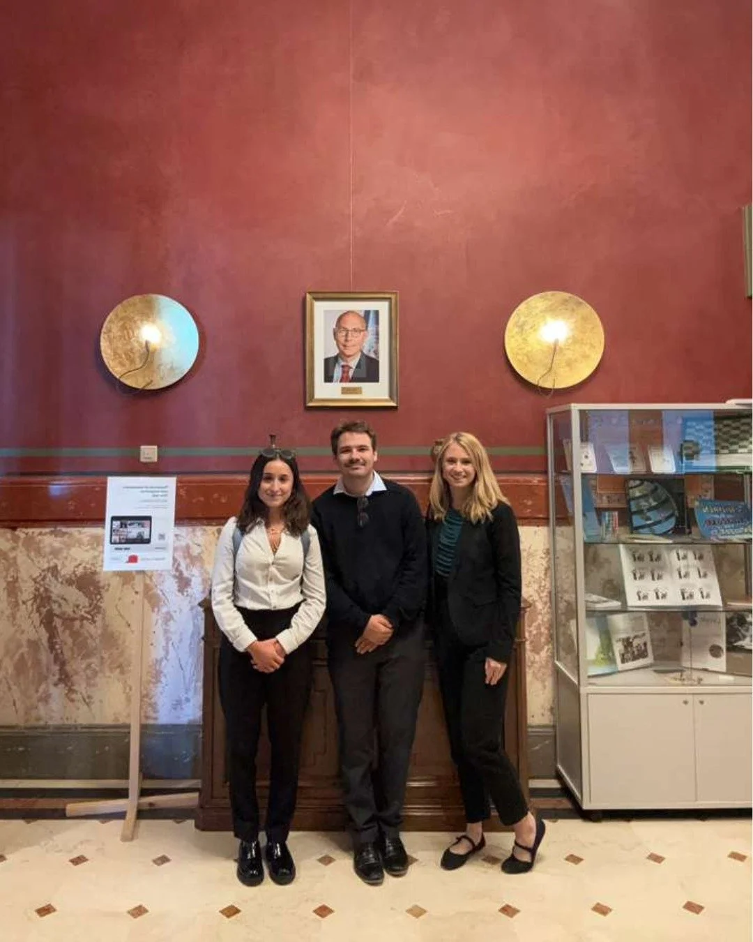 Students Pelin, John and Kori at the United Nations Geneva (Fall 2025)