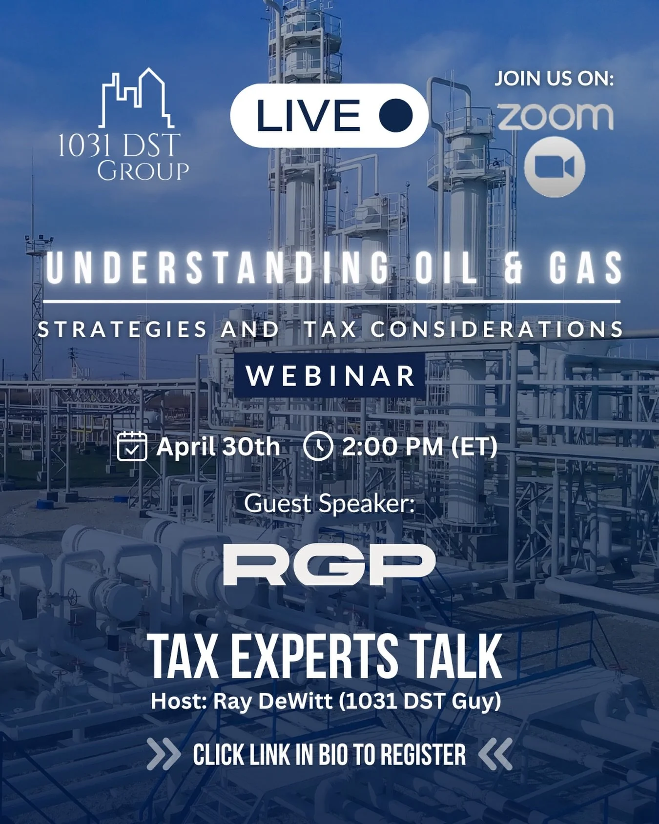 JOIN US TODAY 👈

Brandi Van Loon of rg-partners joins us for a live educational webinar on oil and gas investment strategies and the tax considerations every serious investor and advisor should understand.

Brandi's career spans financial services, 