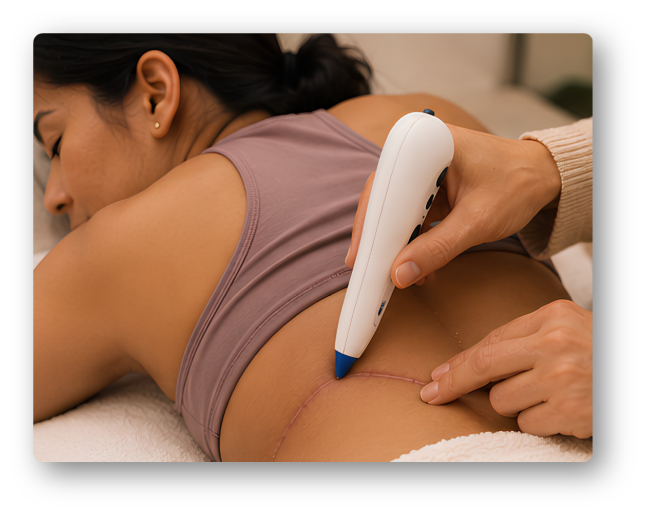 Scar Release therapy session for woman
