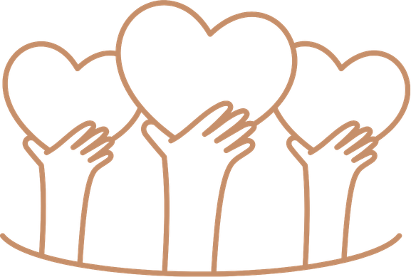 Decorative Hands Holding Hearts icon