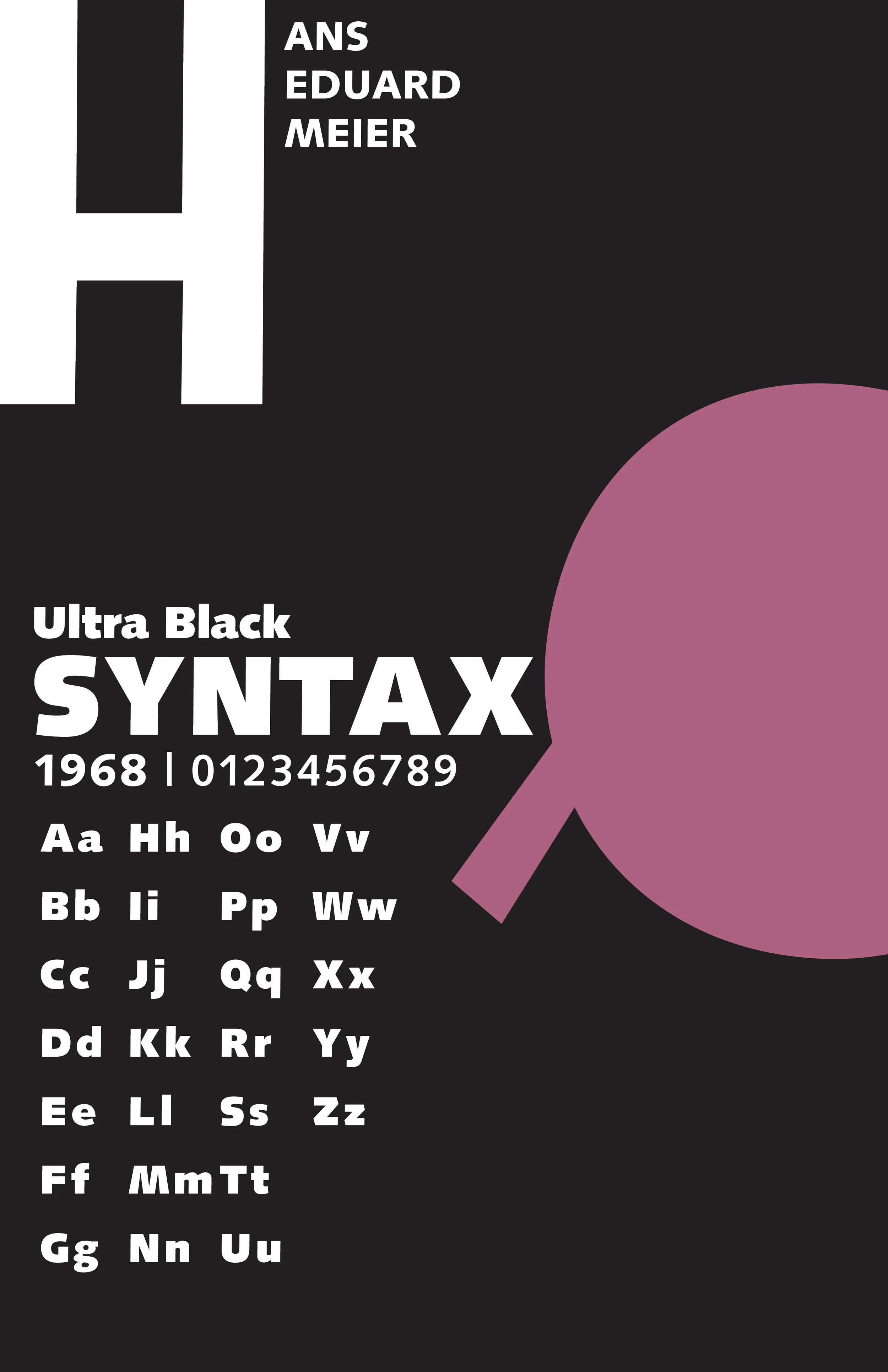 Syntax, Specimen Broadside