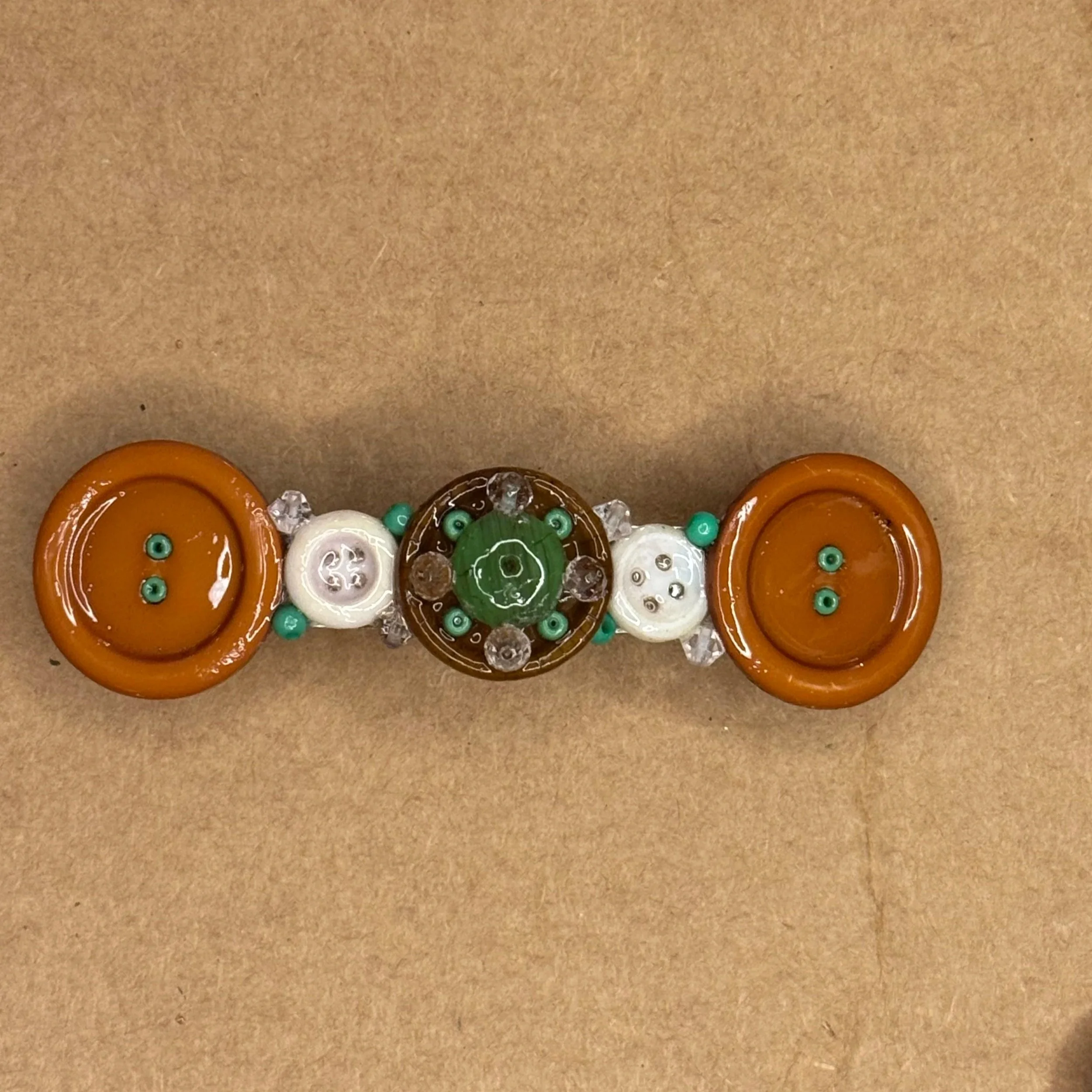 Hiking Button Barrette