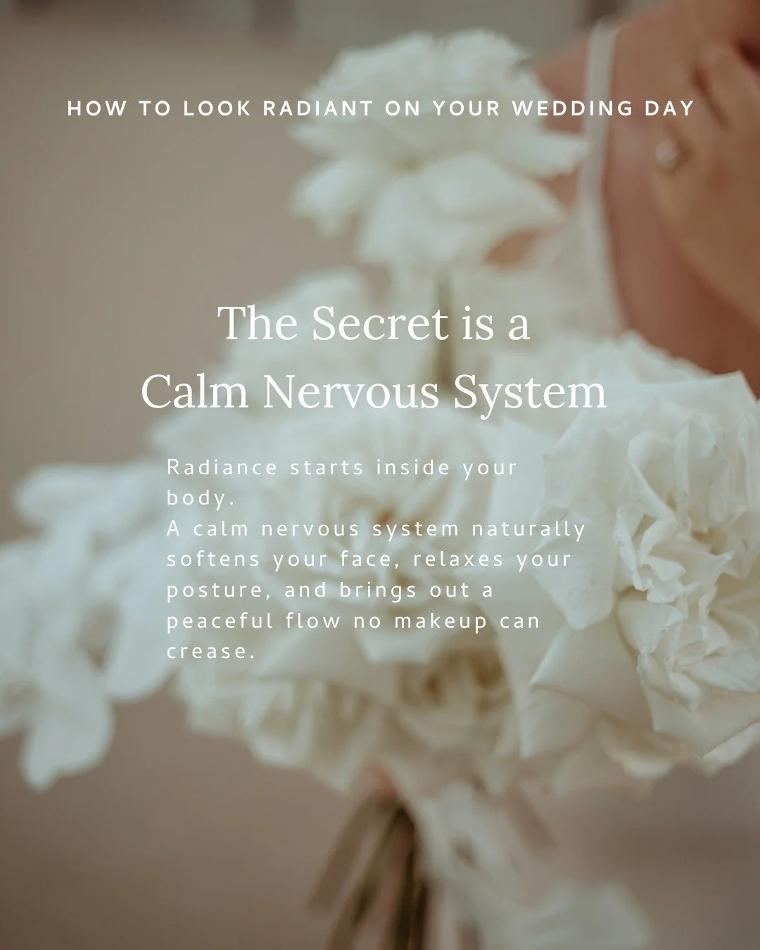 Radiance isn&rsquo;t created in the mirror. It&rsquo;s created within.
When your nervous system is calm, everything softens.
Your breath deepens.
Your body relaxes.
Your presence becomes effortless.
This is the kind of glow no product can replicate.
