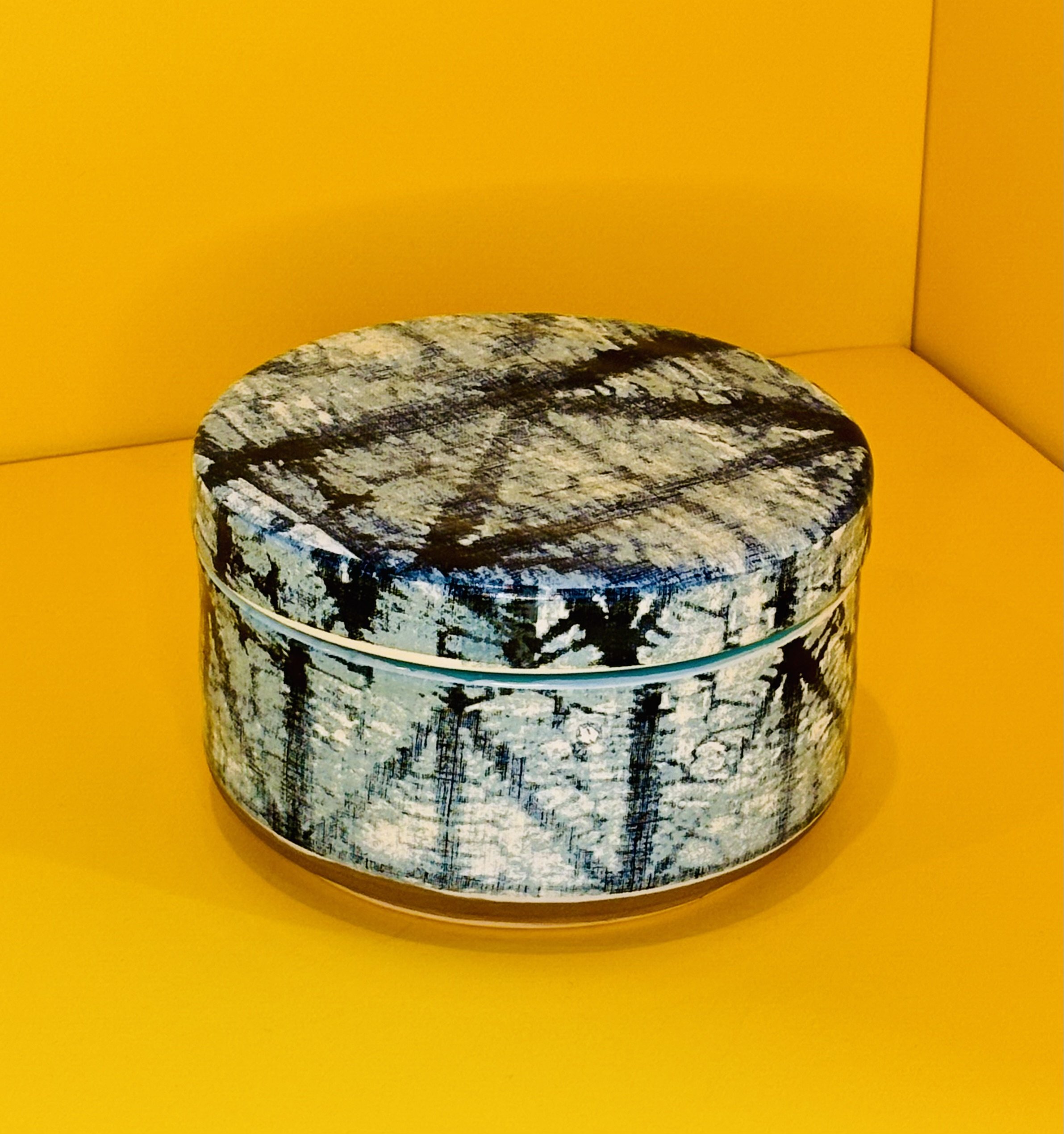 Just a lovely ceramic box. Always handy for storing small supplies like batteries or to hold guests' jewelry. 