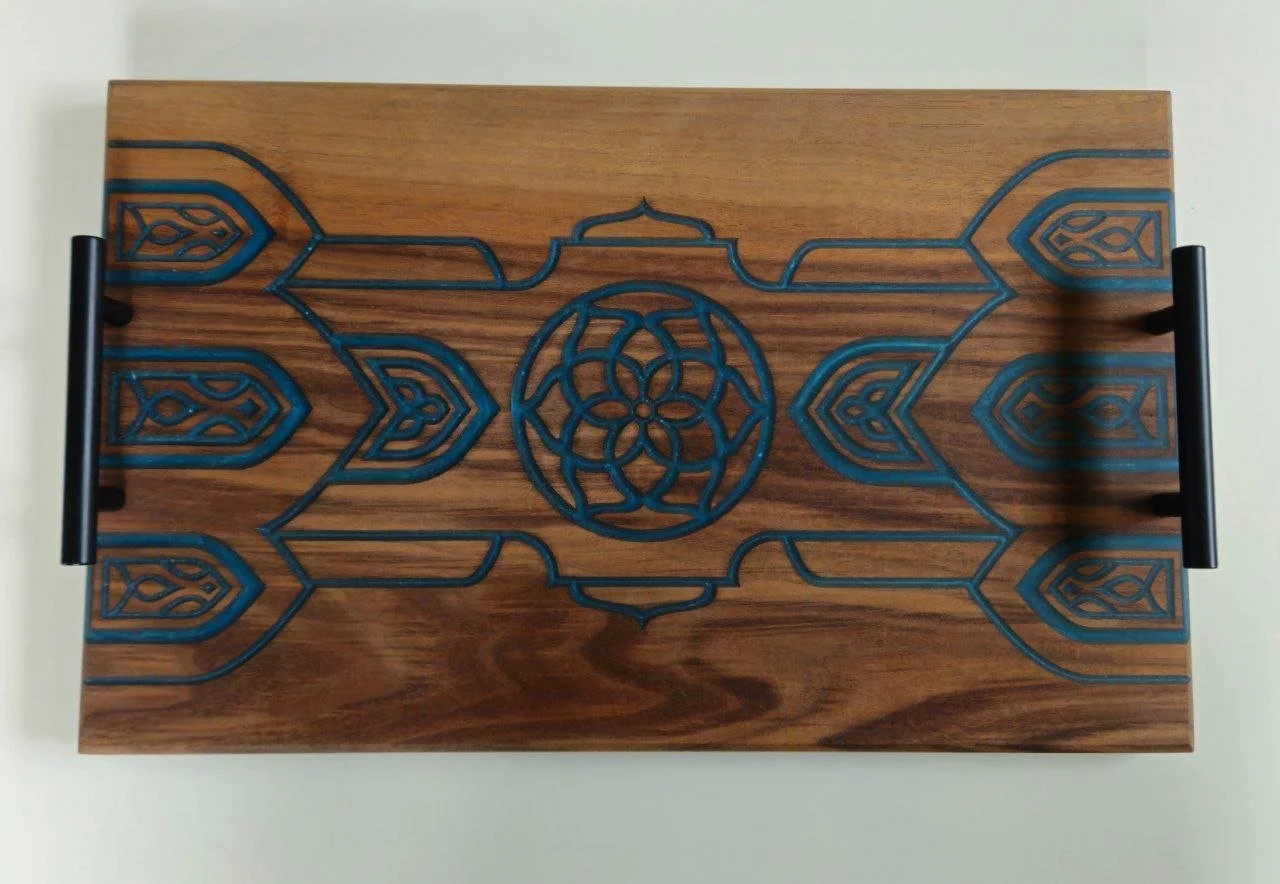 Unique Walnut Charcuterie Serving Tray