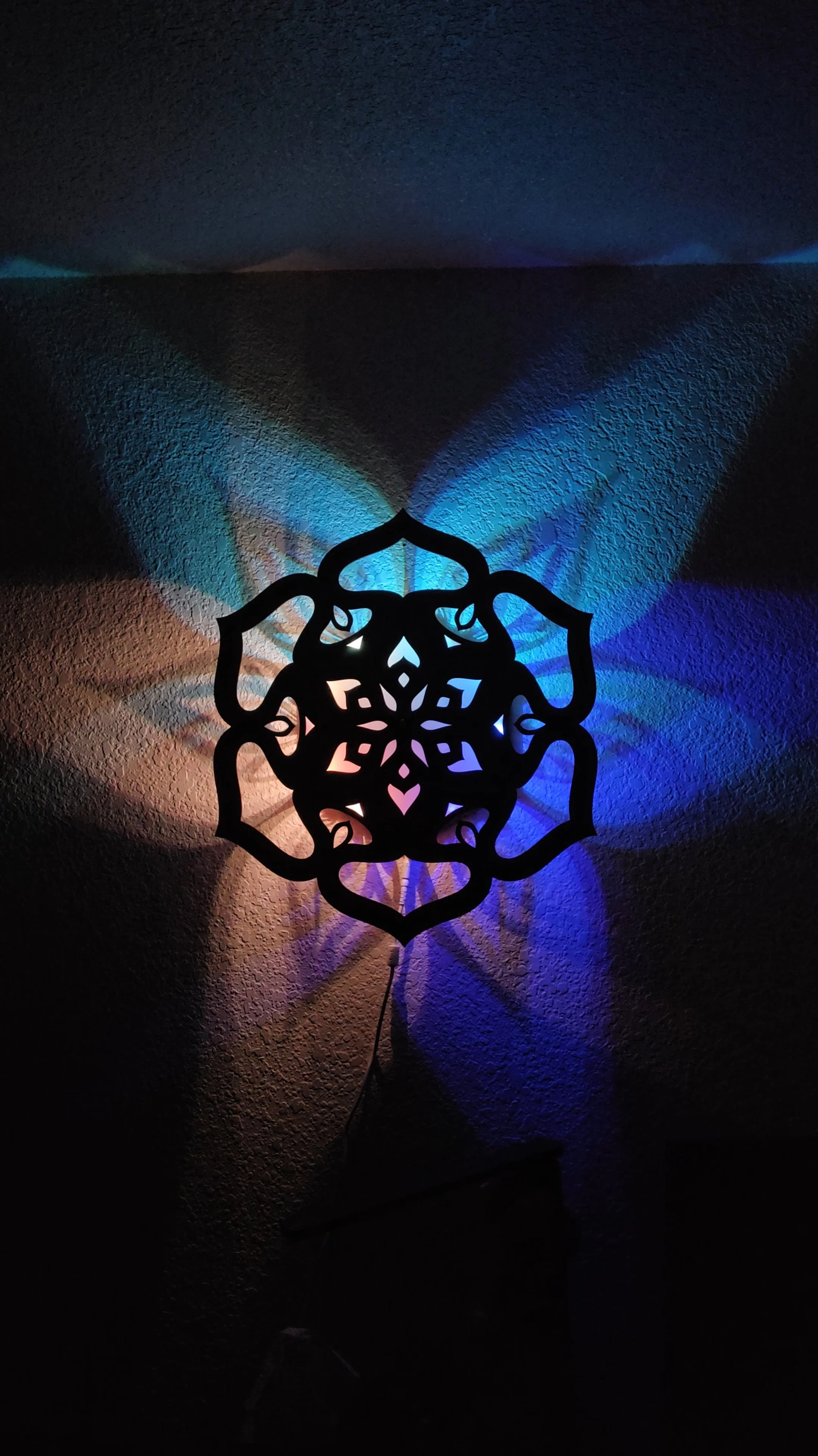 LED Mandala  Wall Hanging with Light Projection