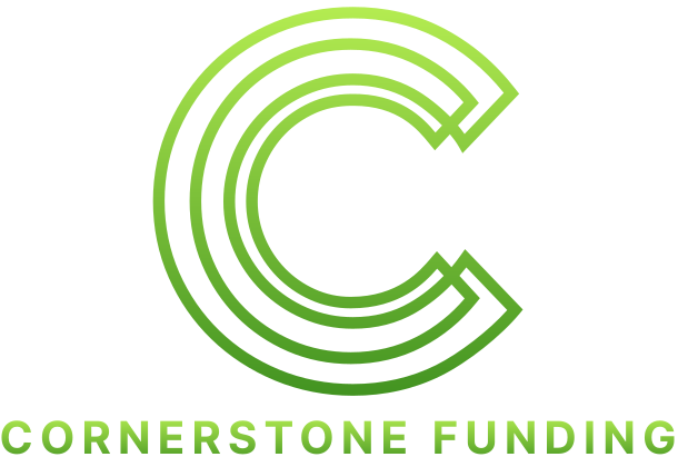 Green Cornerstone Funding logo with stylized "C"