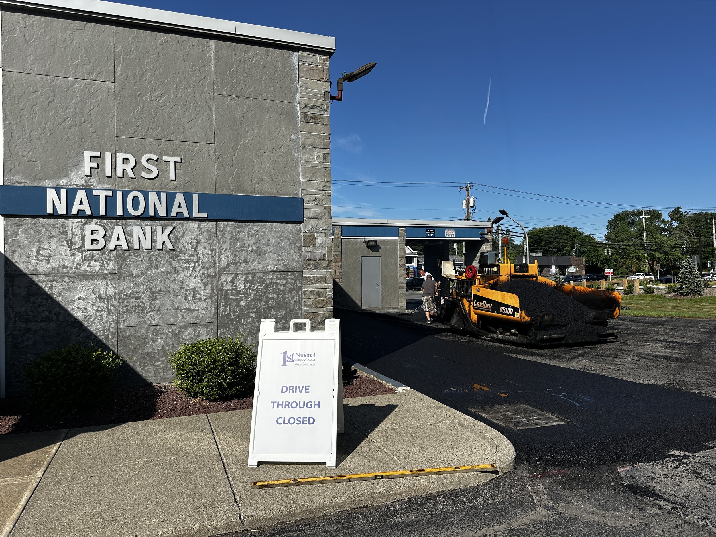 Parking Lot Paving on Central Ave Colonie NY First National Bank of Scotia | Egan Paving Albany
