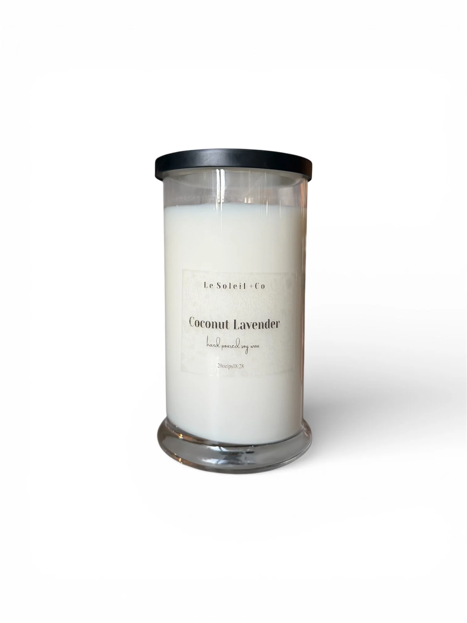 20 oz vessel w/black lid