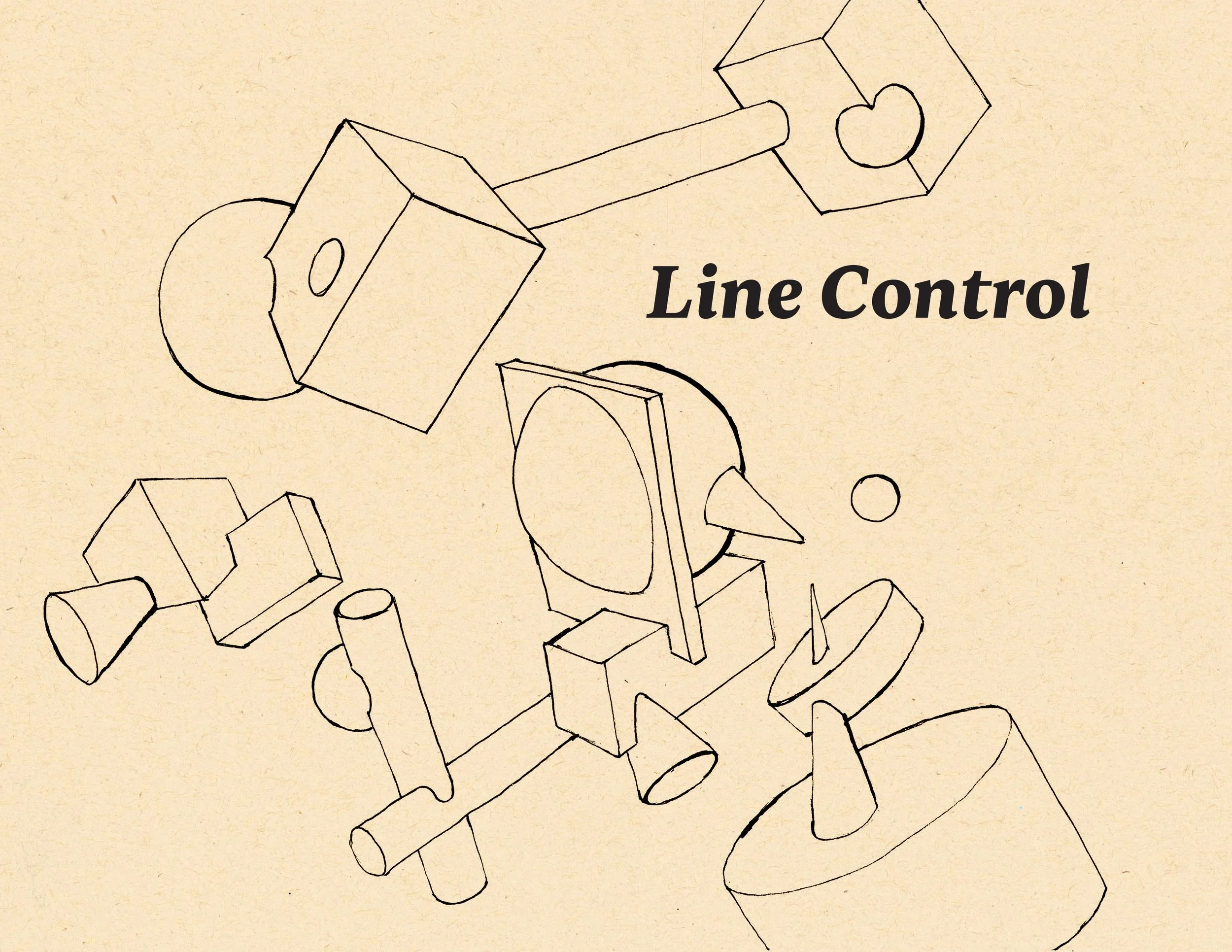 · Line Control Cover · Aug. 2025 · 8.5 x 11 in. · Pen & ink ·